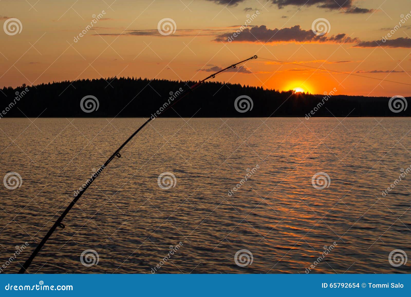 Fishing and midnight sun stock photo. Image of holiday 65792654