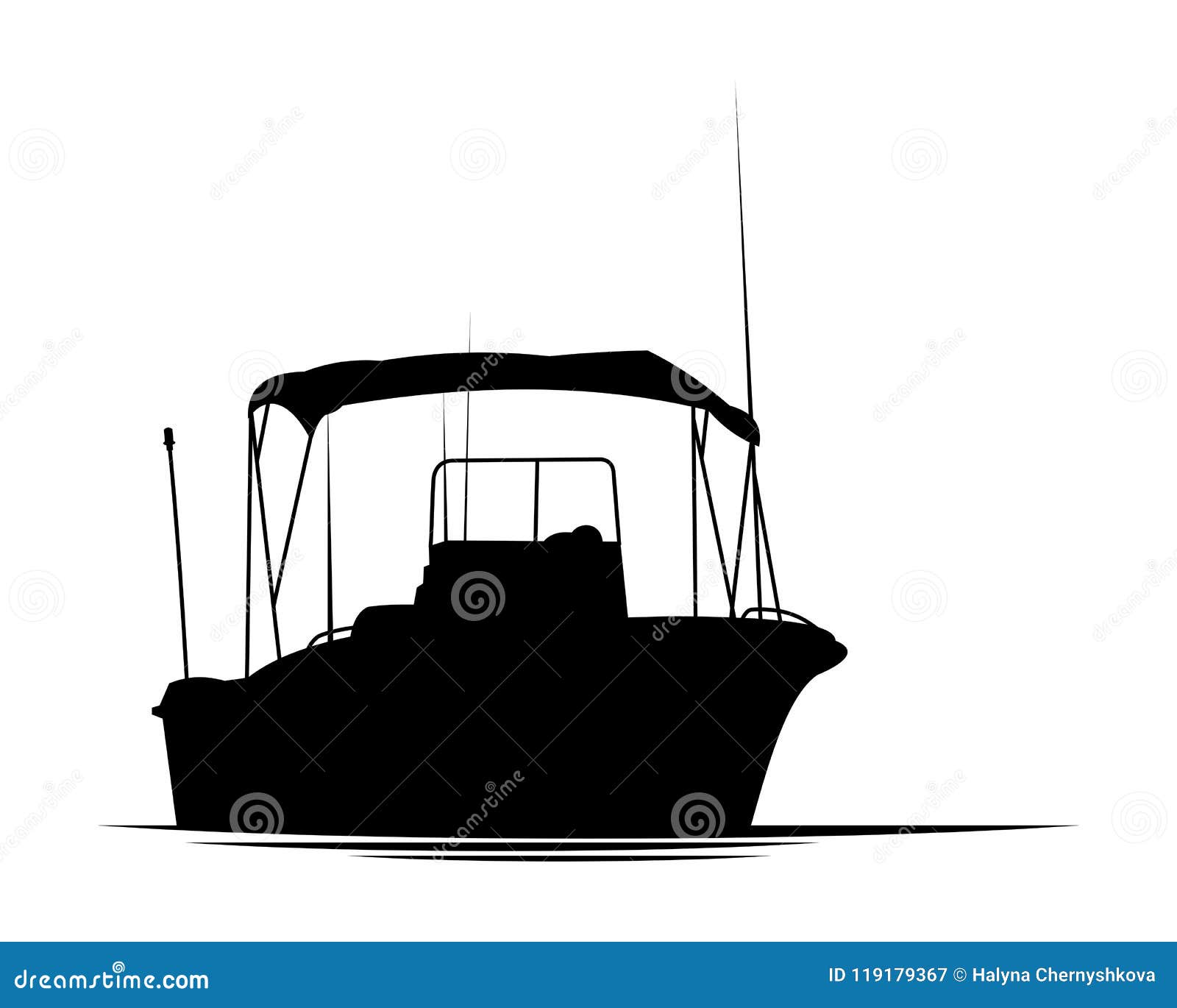 Download Fishing boat silhouette stock vector. Illustration of ...