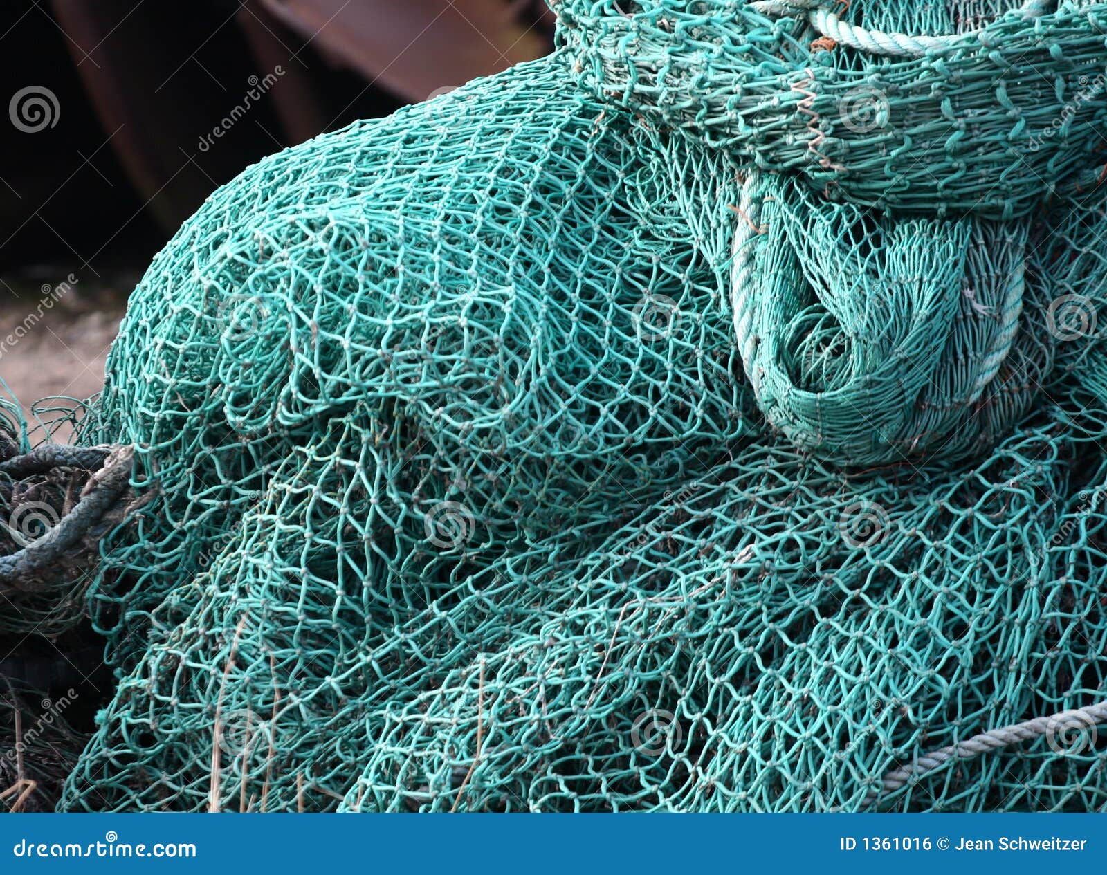 Fishing net on a boat stock photo. Image of sport 