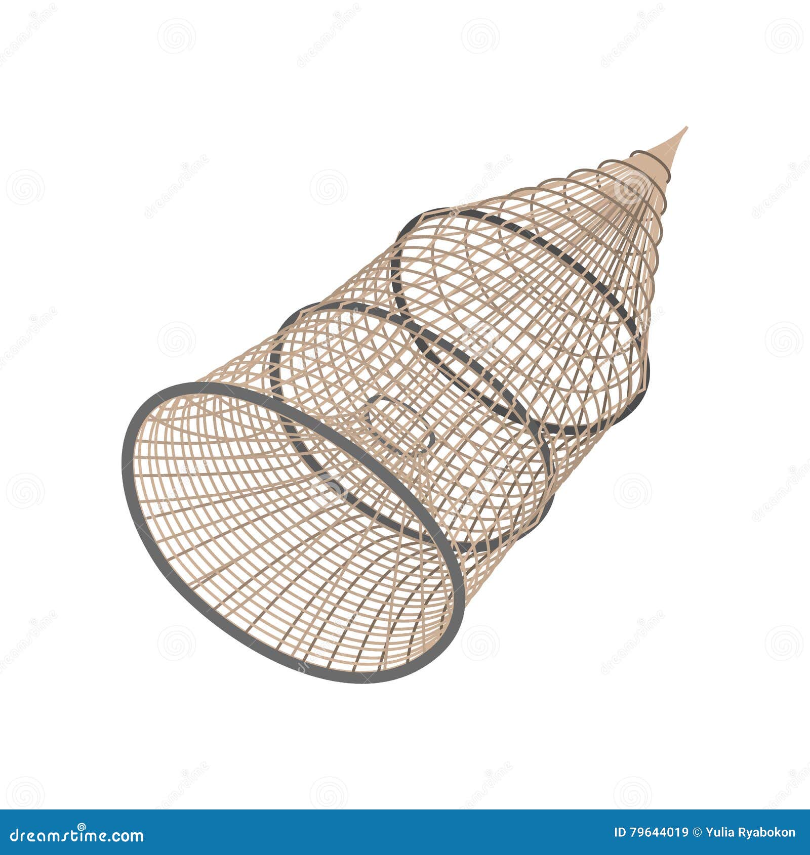 Fishing Net Coop Trap Fyke Cartoon Icon Stock Vector - Illustration of  gear, angle: 79644019