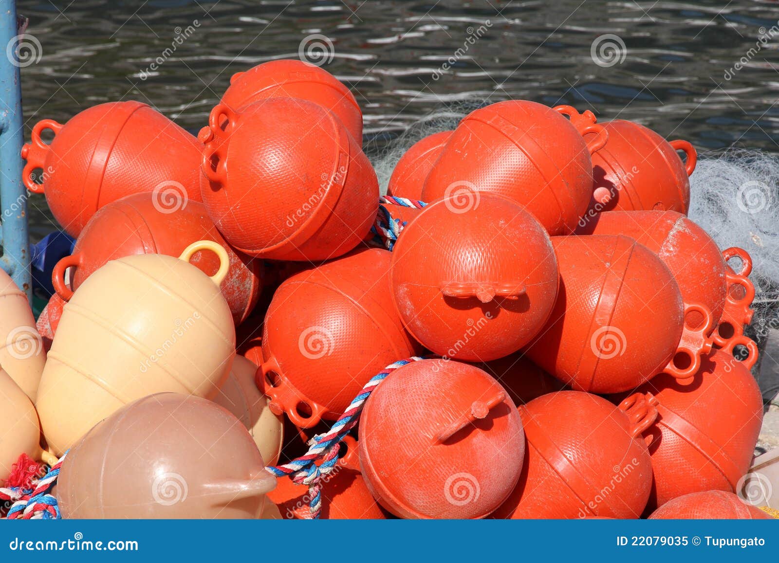 Fishing net floaters stock image. Image of fishing, buoy - 22079035