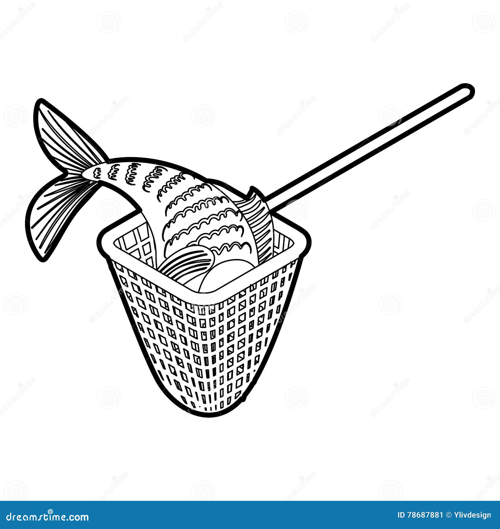 Download Fishing Net Icon, Outline Style Stock Vector ...
