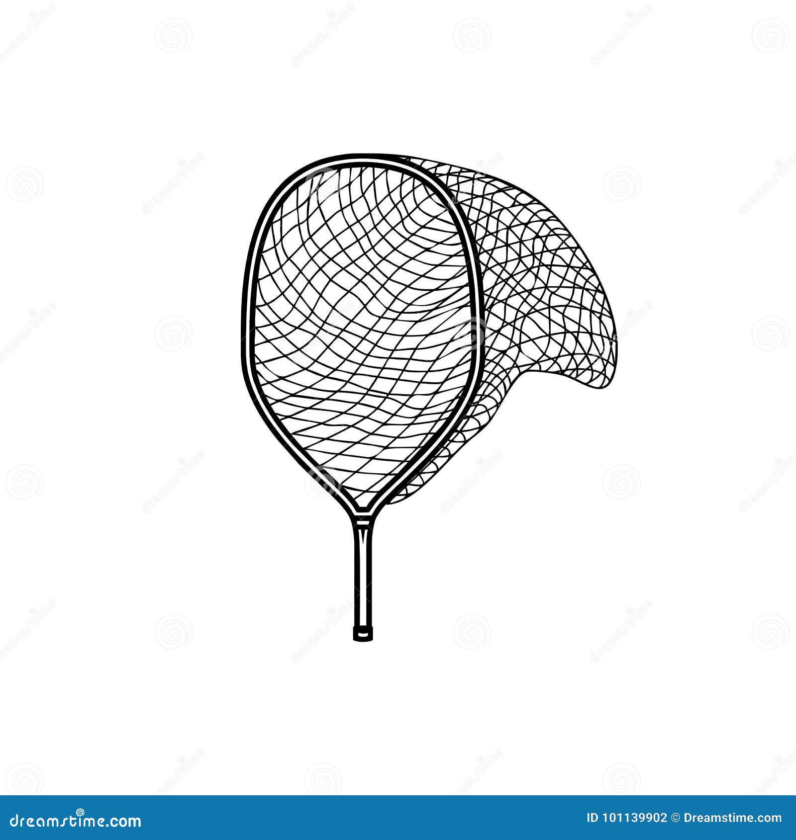 Fishing net vector stock vector. Illustration of river - 101139902