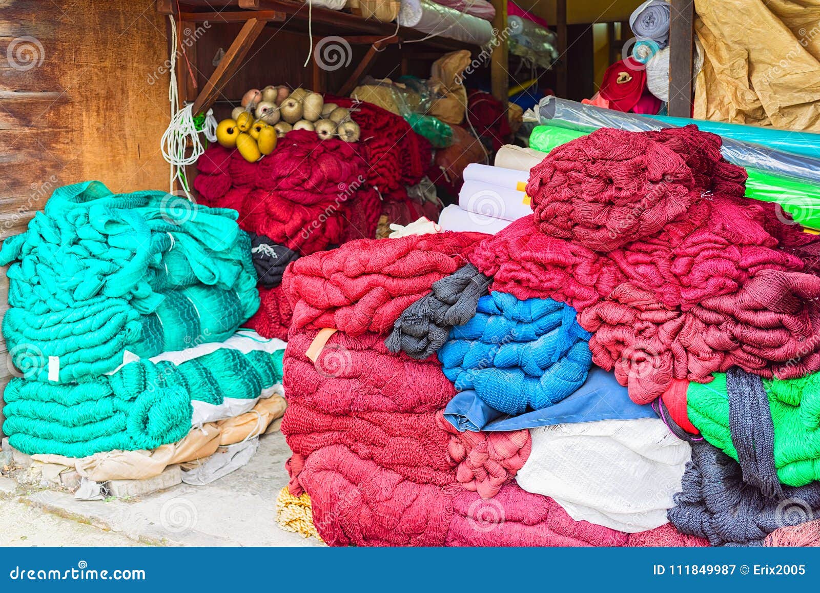 Fishing Net for Sale at Fish Market in Busan Stock Image - Image