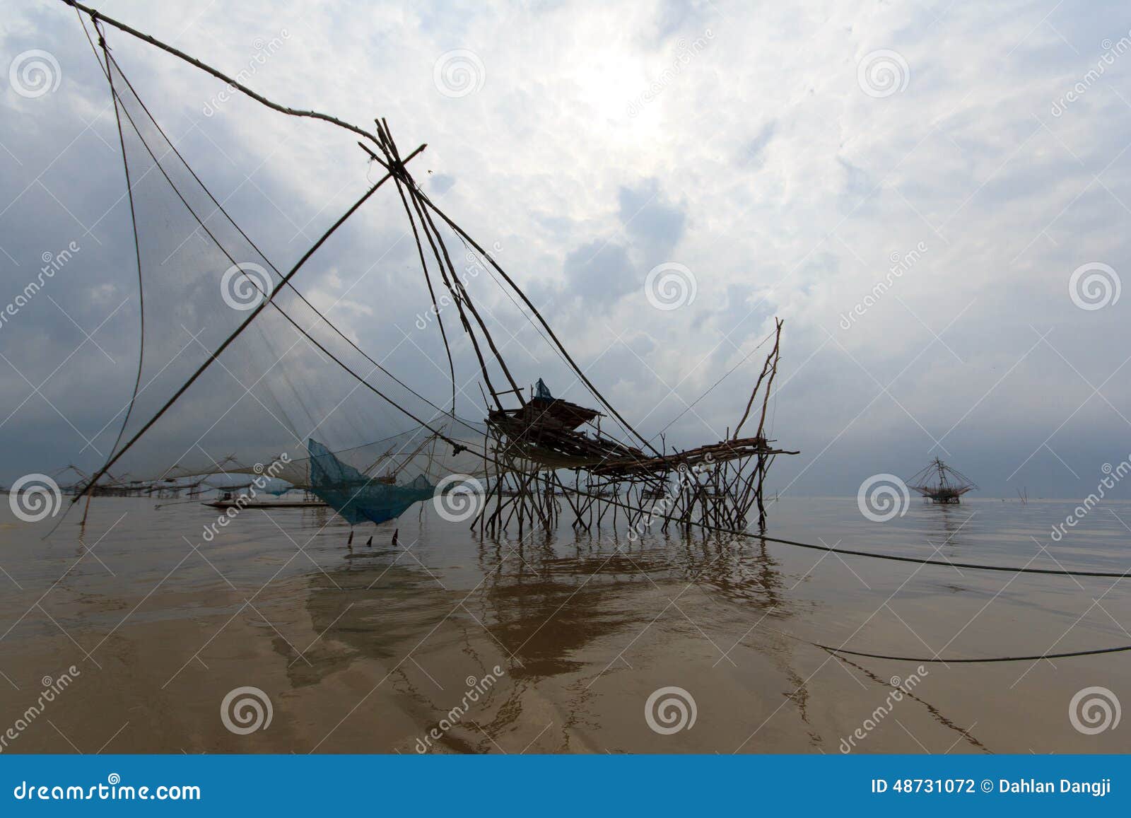 Fishing net stock photo. Image of colour, seascape, dramatic