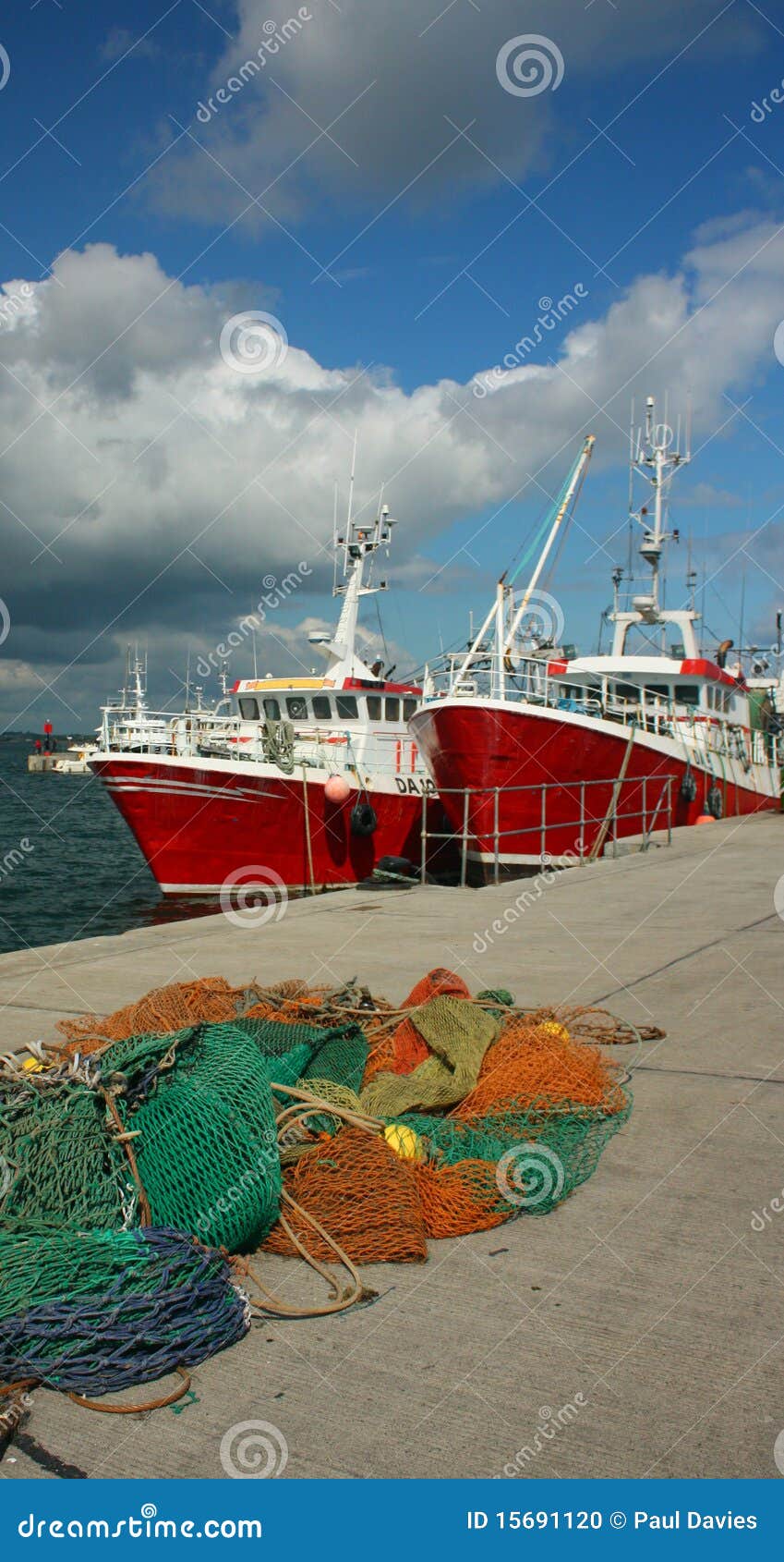 Fishing Nets and Boats stock photo. Image of food, boat 15691120