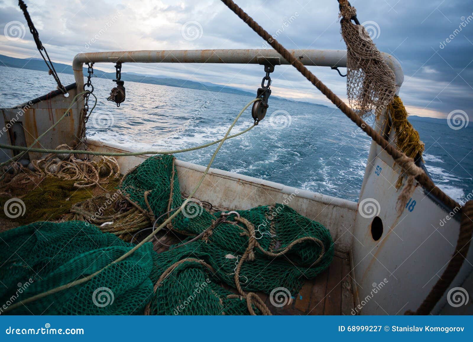 Fishing Nets Deck Small Fishing Ship Stock Photos - Free & Royalty-Free  Stock Photos from Dreamstime