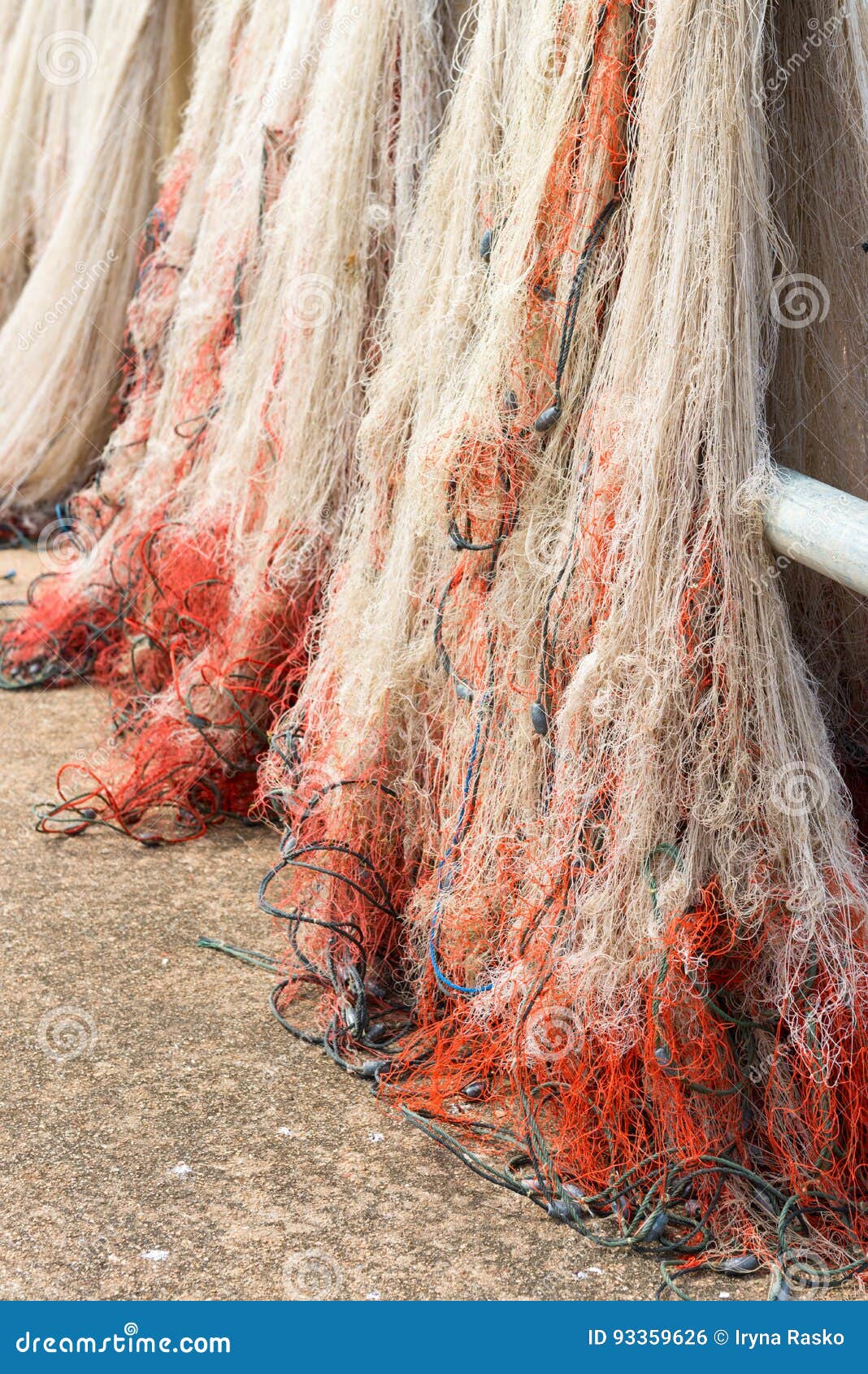 Fishing Nets Drying in the Sun Stock Photo Image of equipment