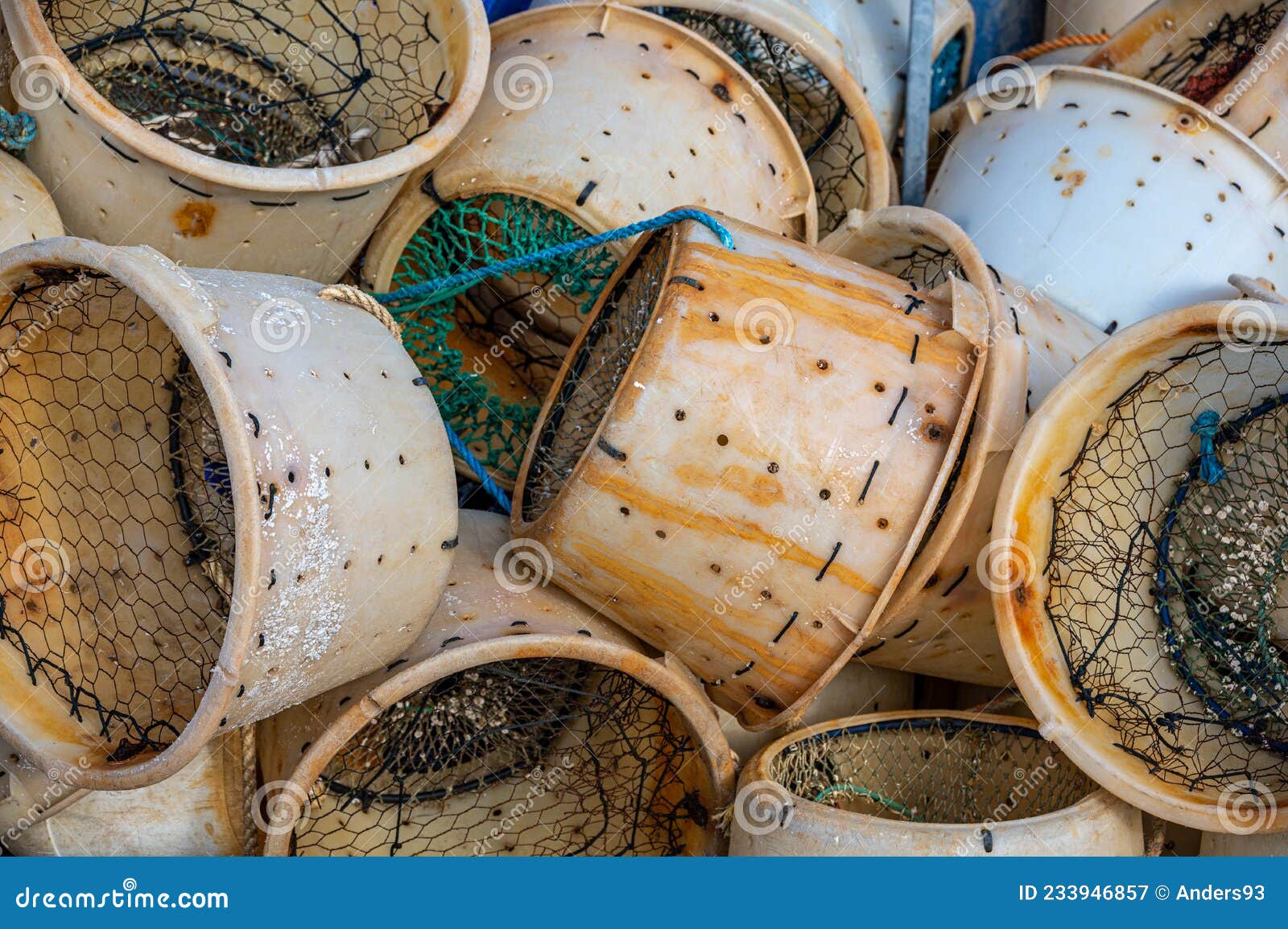 Fishing Nets and Lobster Pots Stock Image Image of element