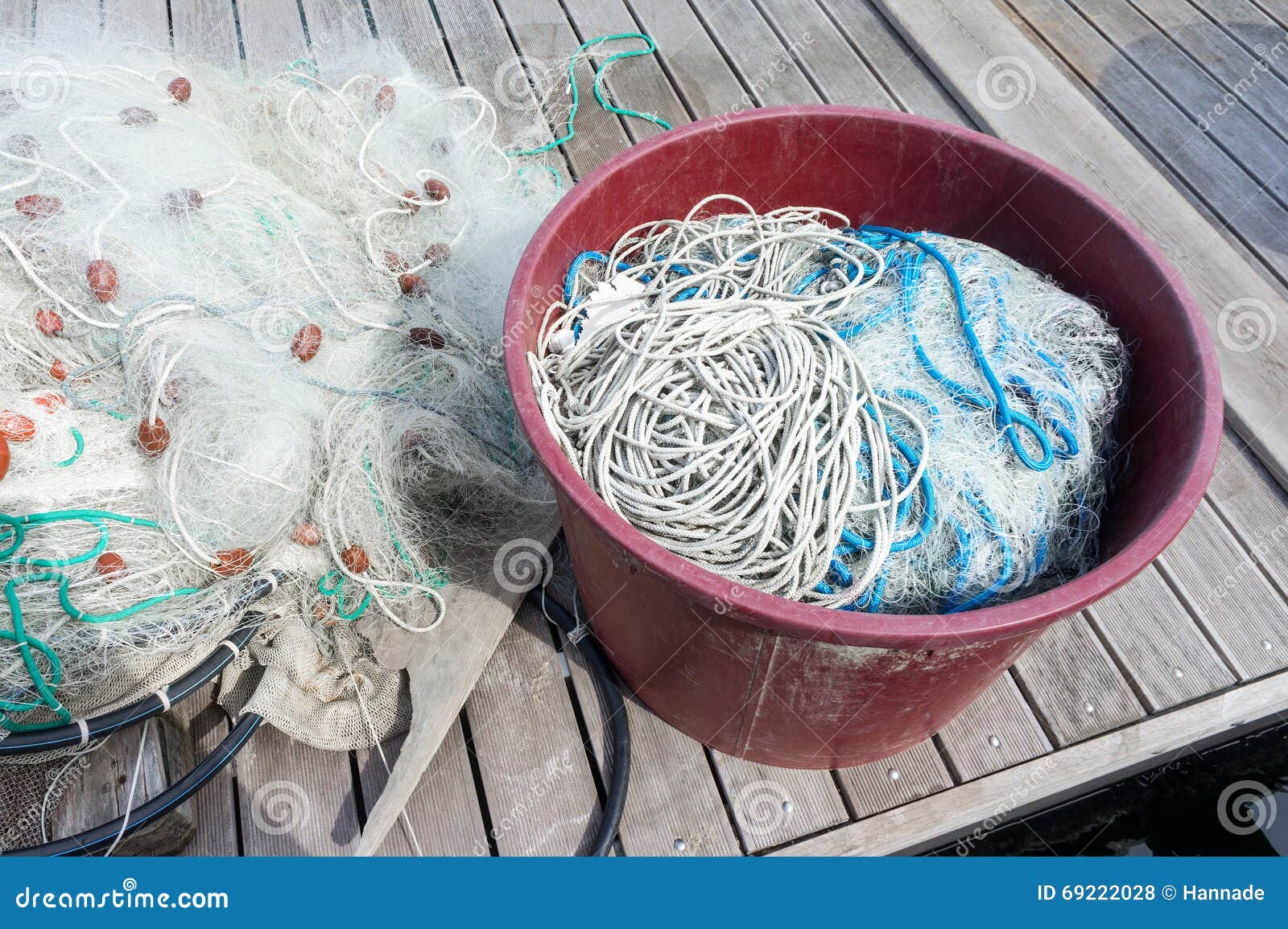 Fishing nets on pier stock photo. Image of bobber, tangle 69222028