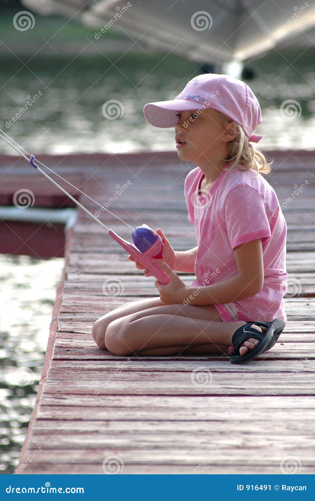 Fishing Off Dock Stock Image - Image: 916491