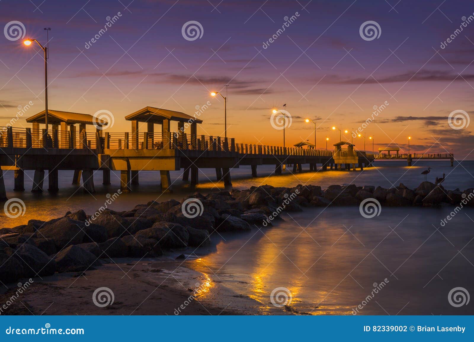 fishing pier at twilight - st. petersburg, florida