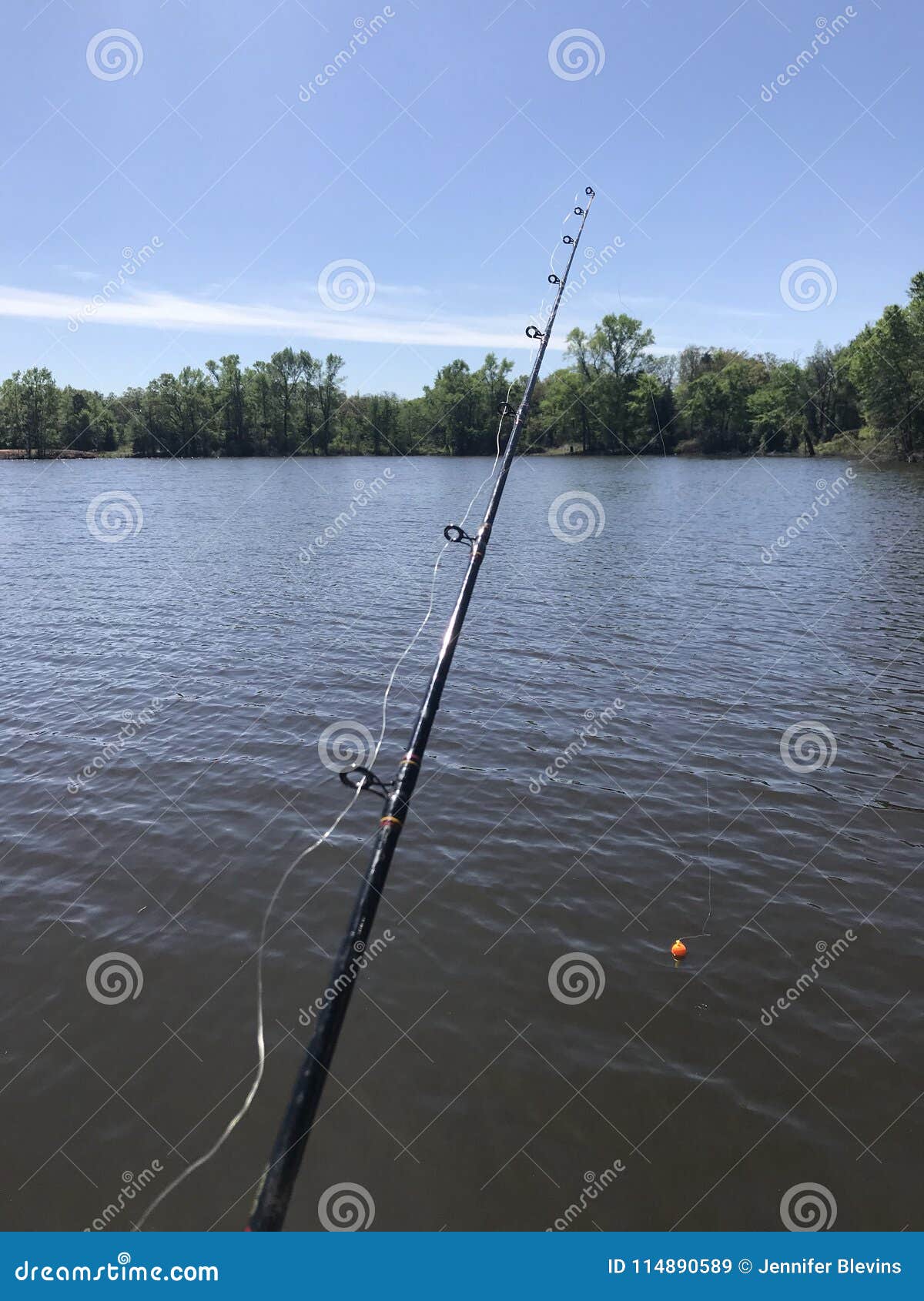 Fishing Pole at the lake stock image. Image of recreation 114890589