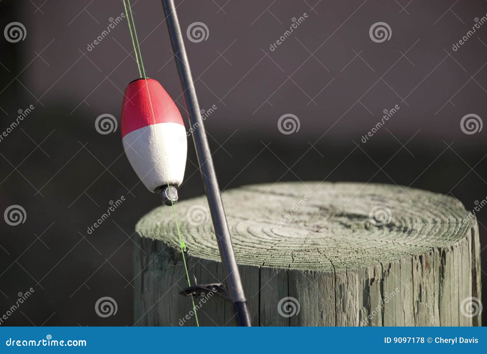 Fishing Pole Leaning Against Post Stock Photo - Image of white, fishing:  9097178