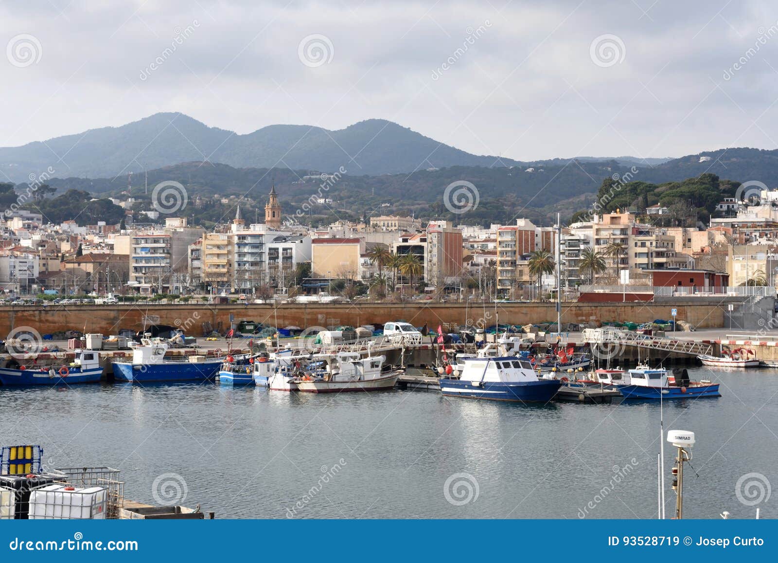 fishing port of arenys de mar, el maresme,