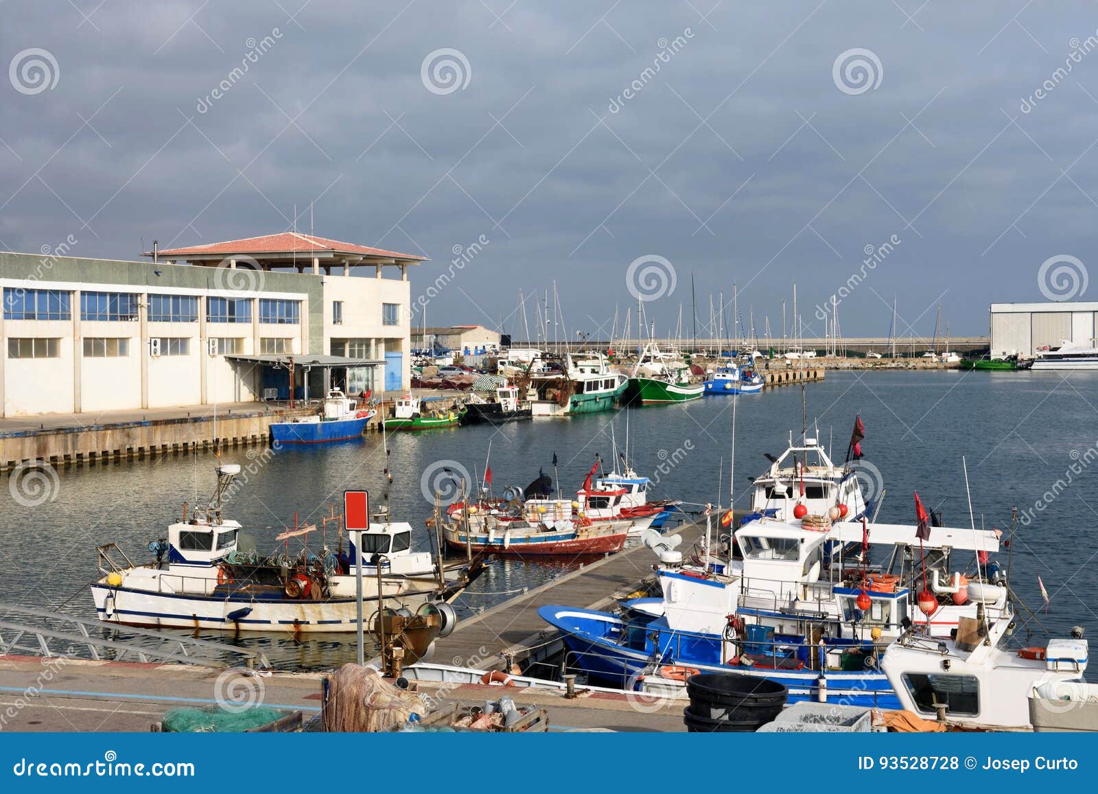 fishing port of canet de mar, el maresme,