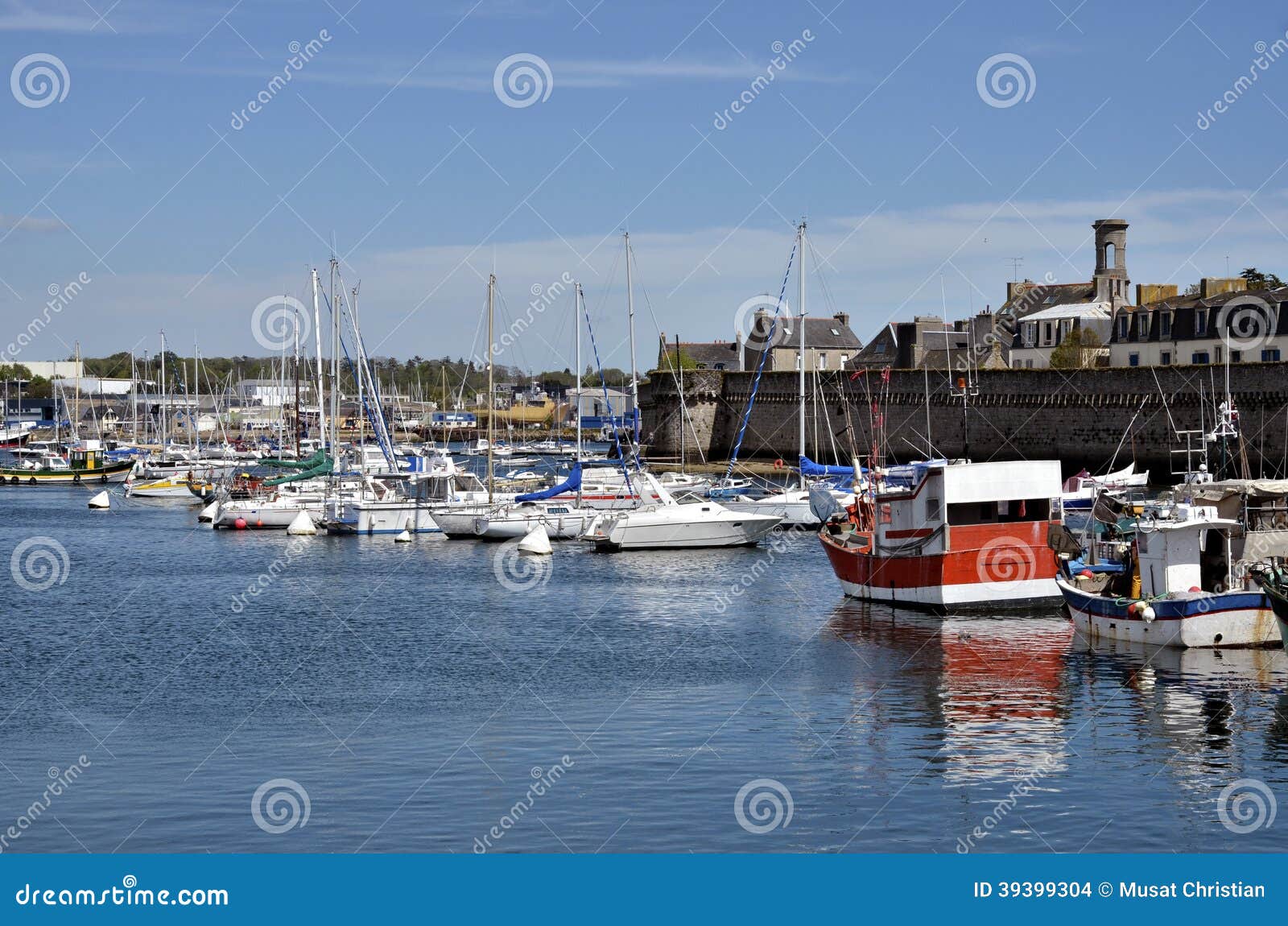 fishing port of concarneau in france
