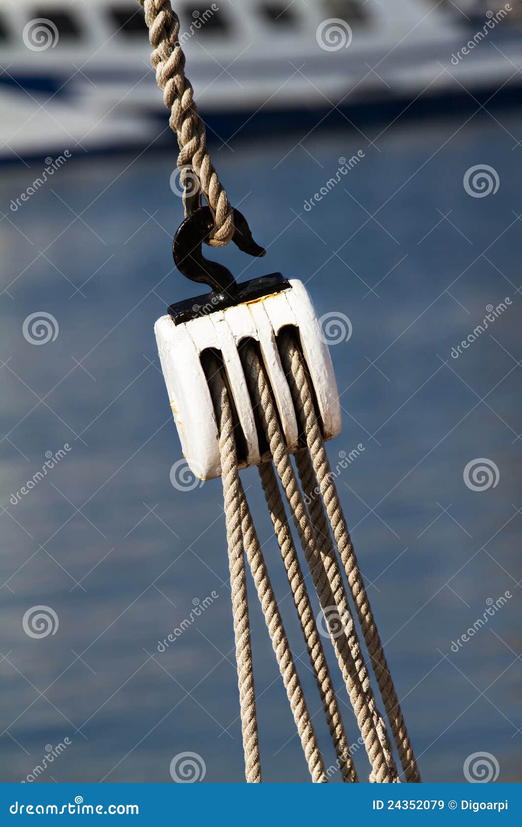 Fishing pulley stock image. Image of lift, object, nautical 24352079