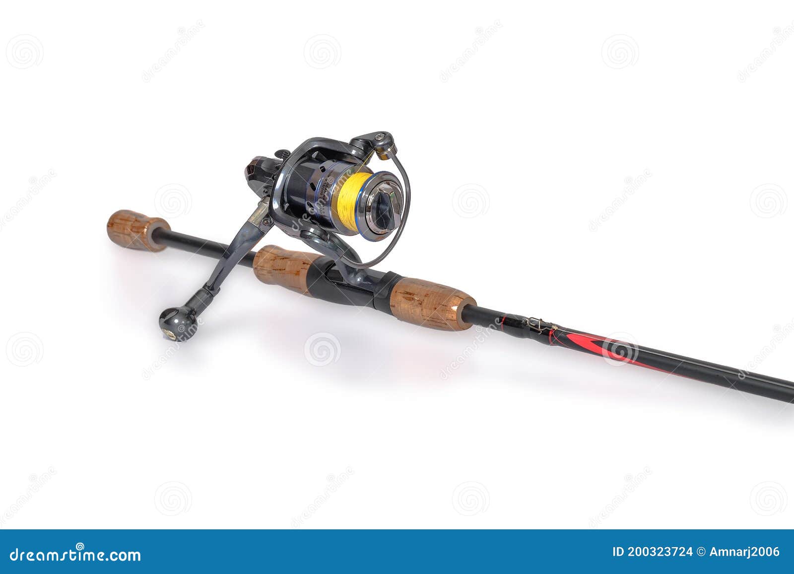 Fishing Reel and Rod for Outdoor Stock Photo Image of isolated