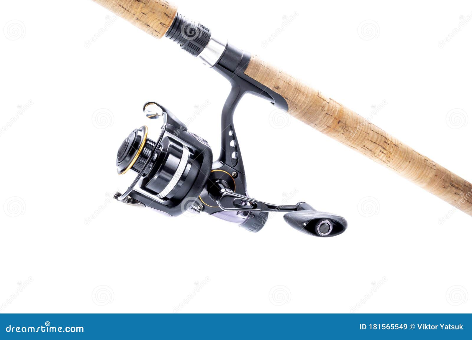Fishing Reel and Spinning. Fishing Gear Stock Image - Image of