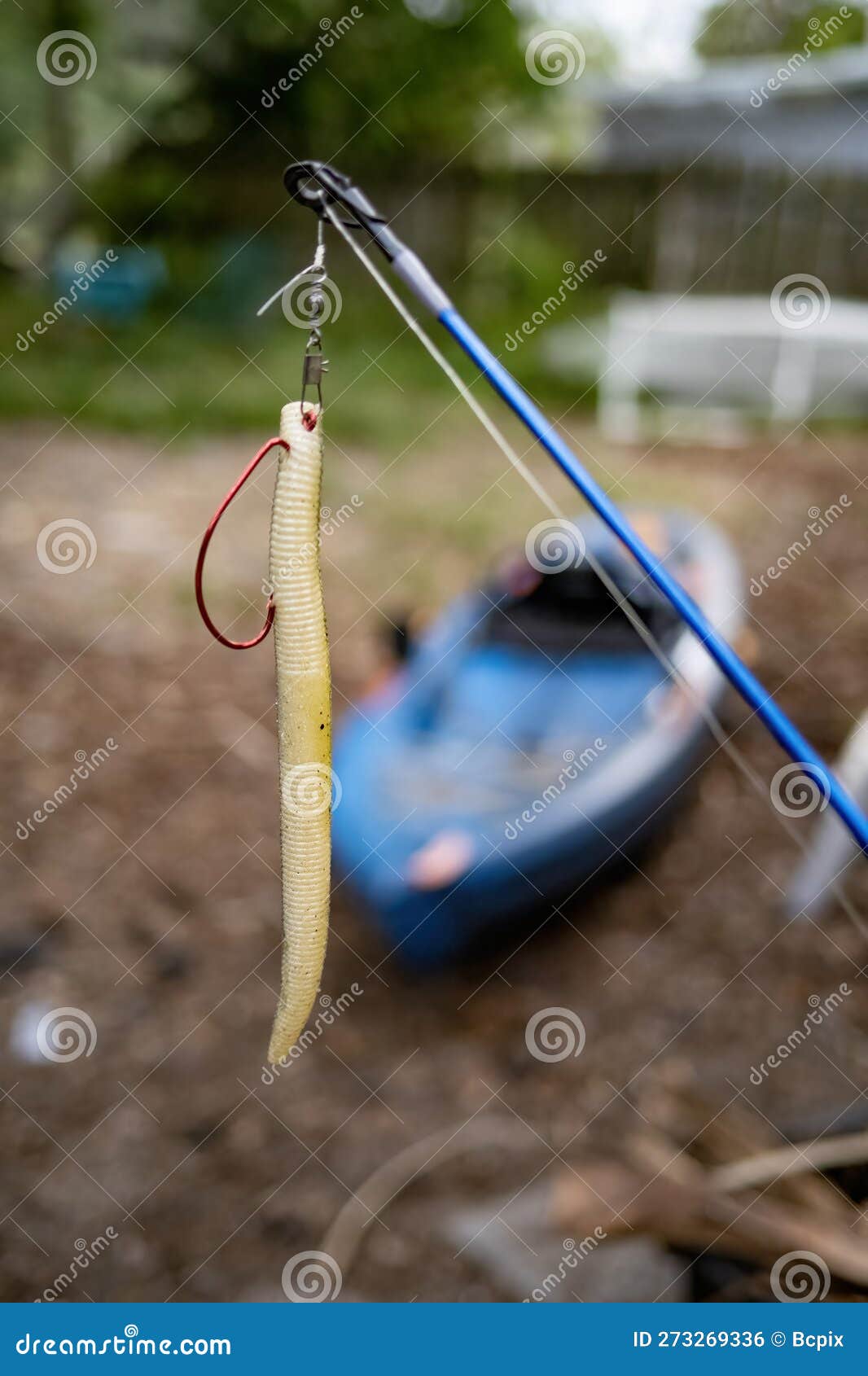 Fishing Rig in Frony of Kayak Stock Photo - Image of worn, fishing