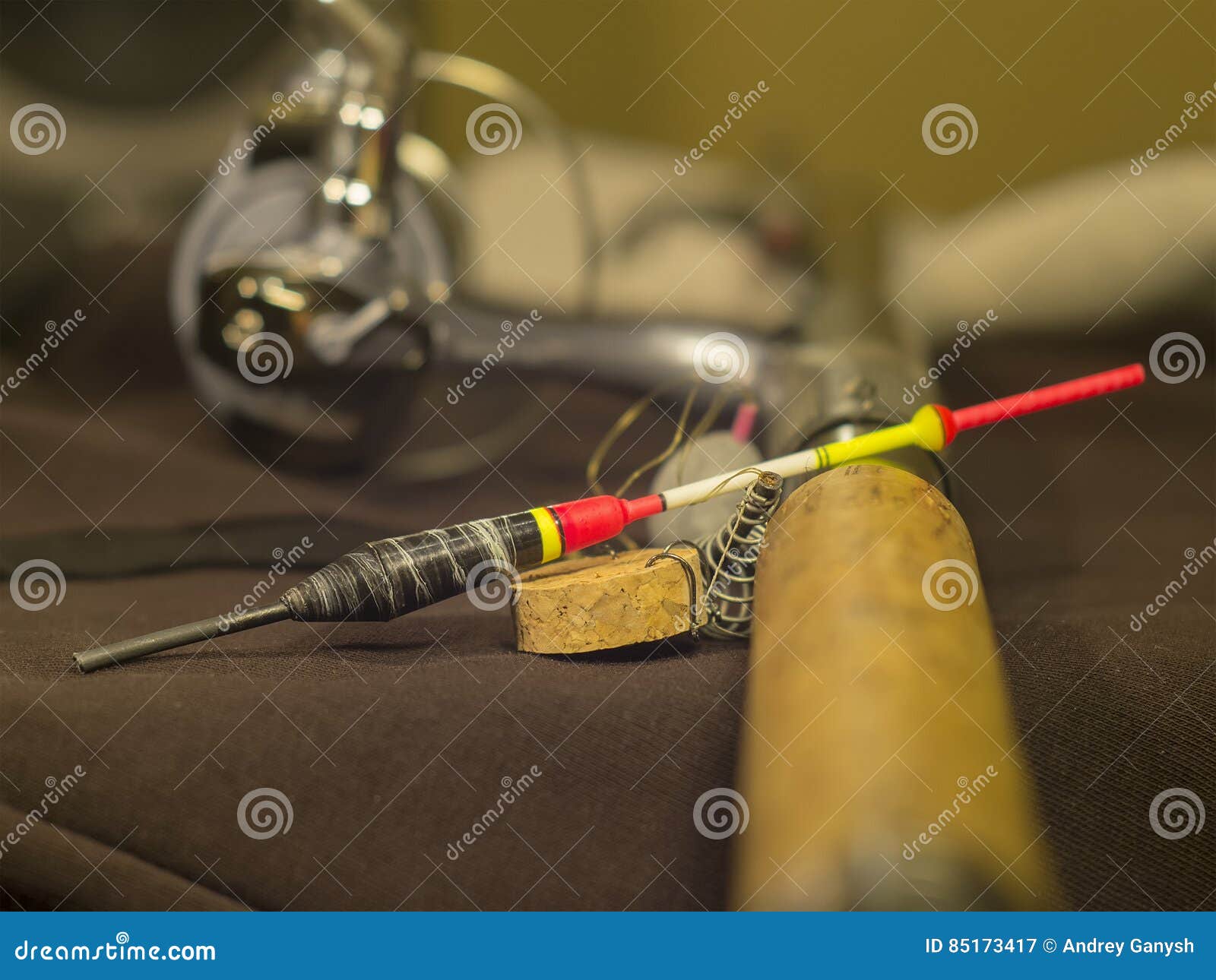 Fishing Rod, Bobber and Sinker Stock Image Image of recreation