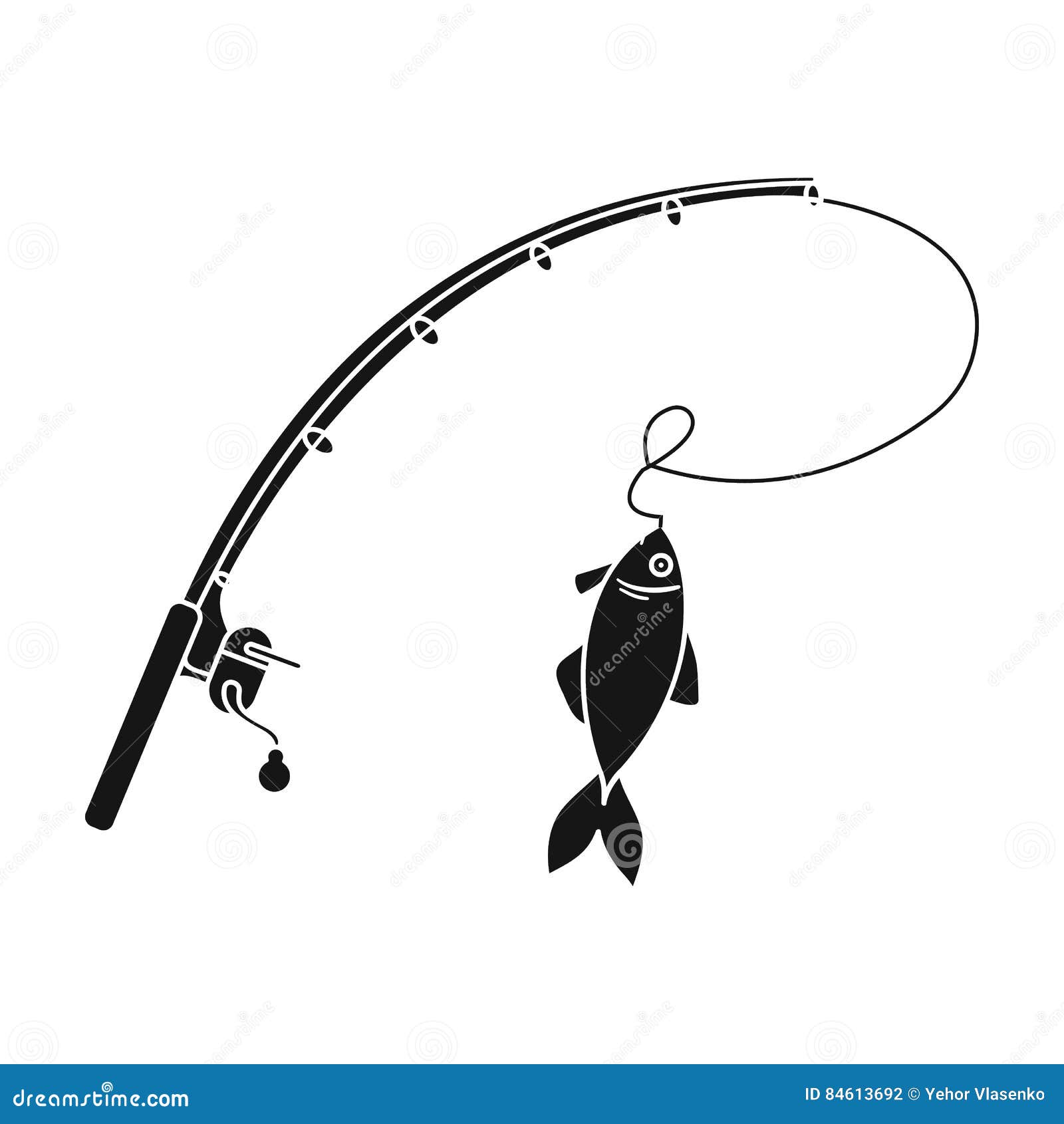 Fishing Pole Black Background Stock Illustrations – 881 Fishing Pole Black  Background Stock Illustrations, Vectors & Clipart - Dreamstime