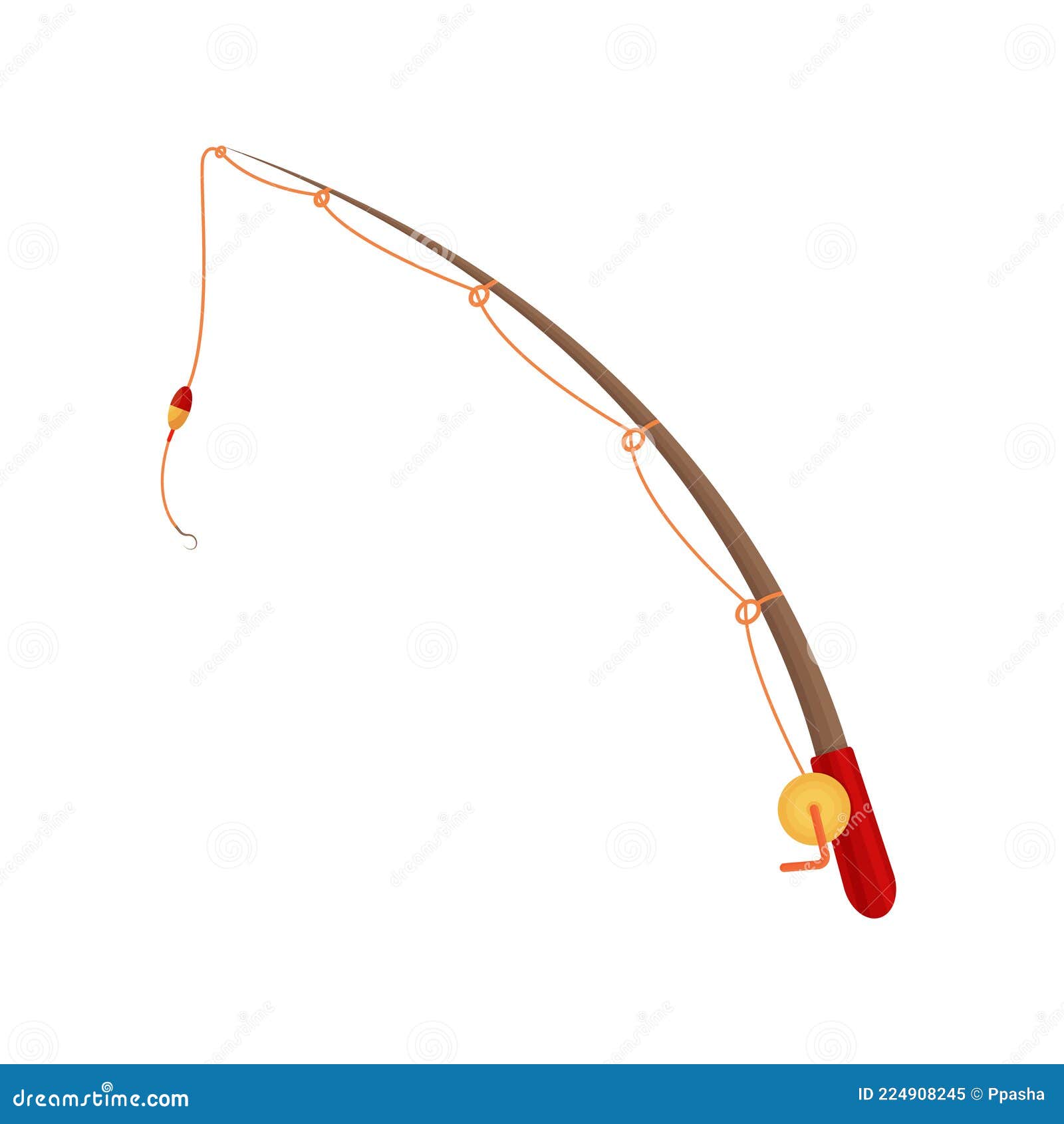 Fishing Rod with a Fishing Hook and a Float. Fishing Tackle. a Device for  Catching Fish Stock Vector - Illustration of tool, angling: 224908245