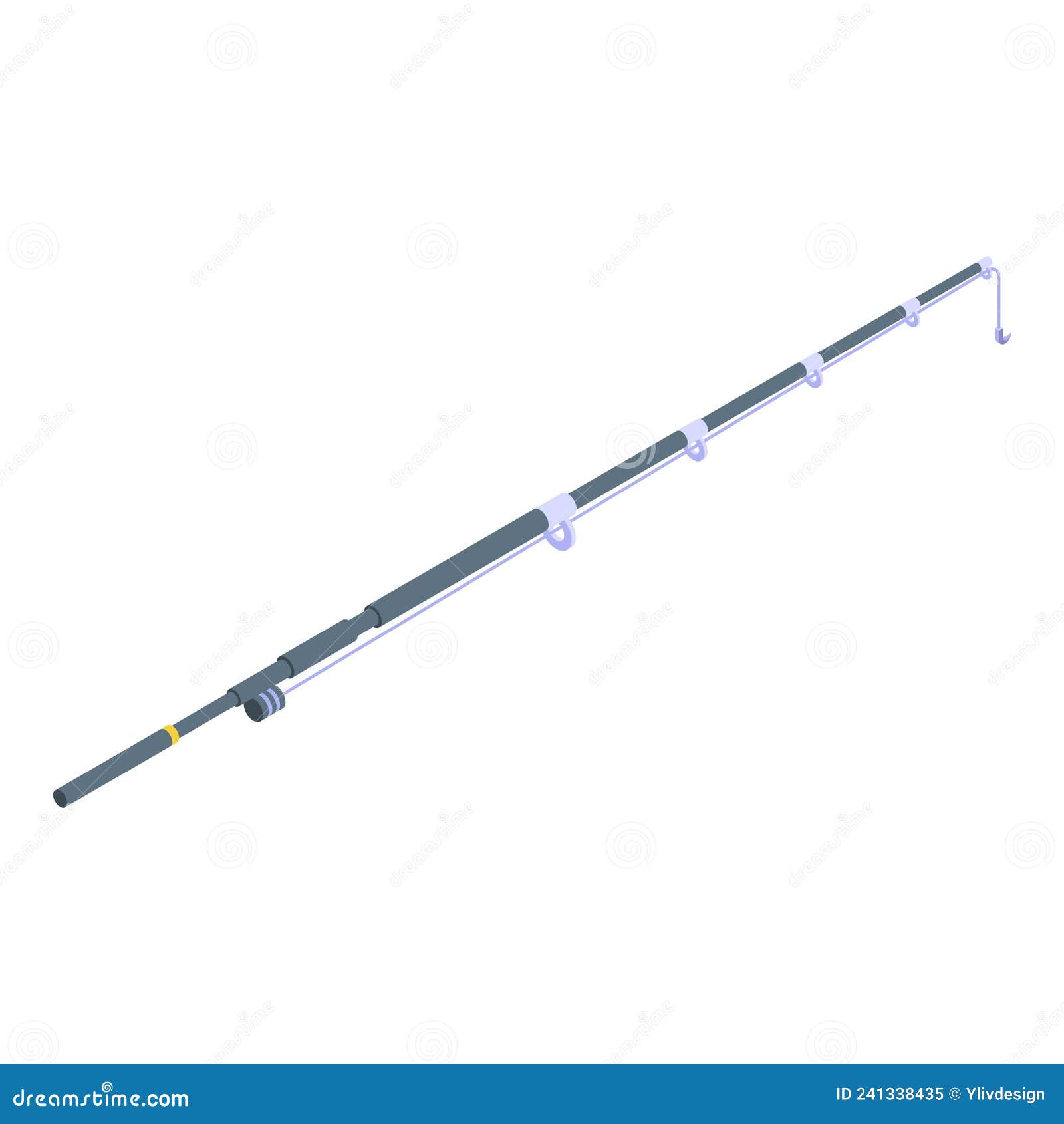 Fishing Rod Icon Isometric Vector. Fish Hook Stock Vector - Illustration of  bait, food: 241338435