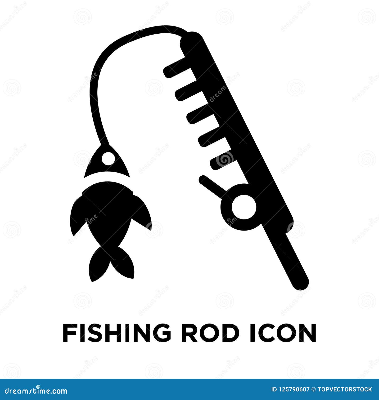 Download Fishing Rod Icon Vector Isolated On White Background, Logo Concept Of Fishing Rod Sign On ...