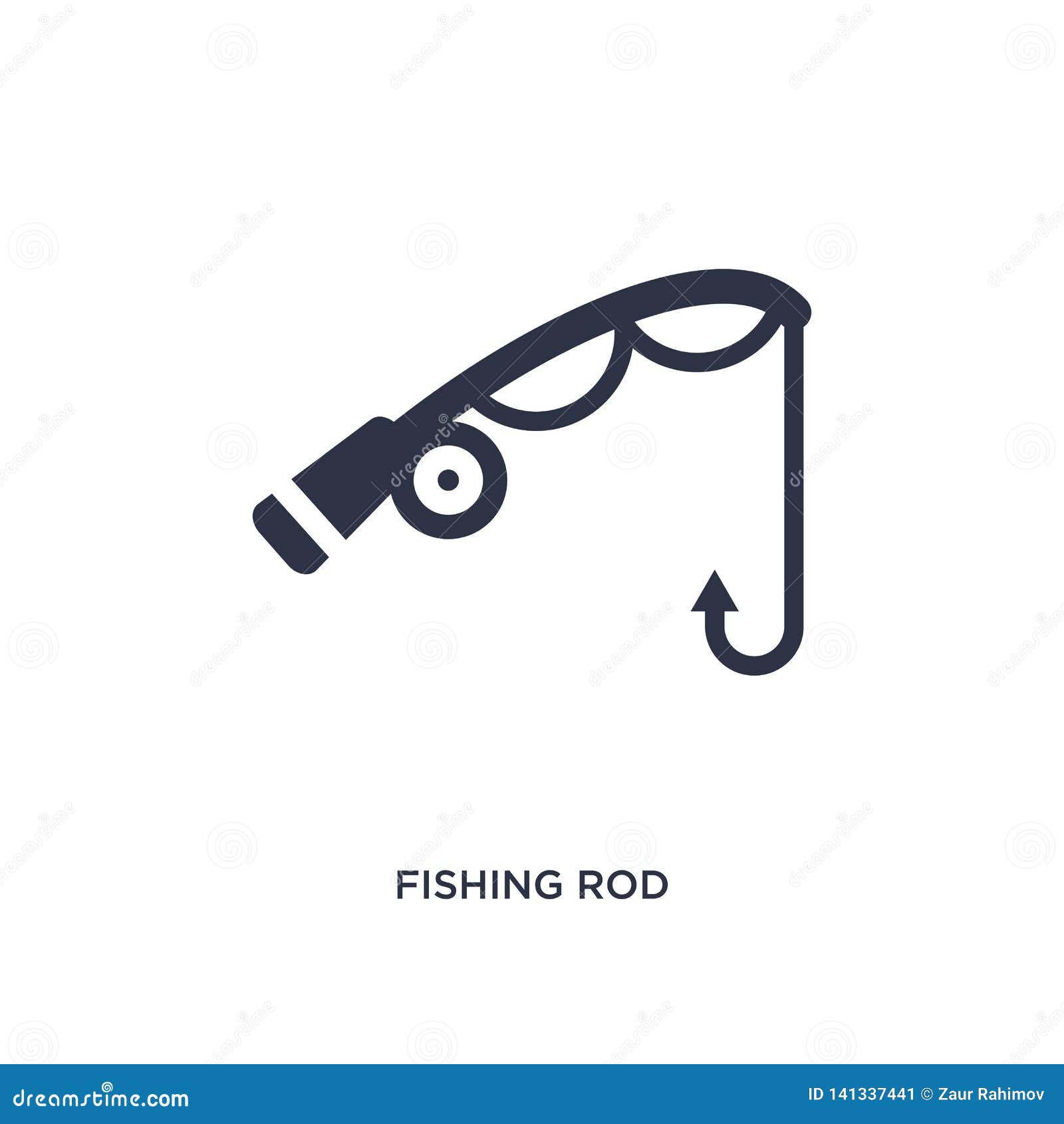 Download Fishing Rod Icon On White Background. Simple Element ...
