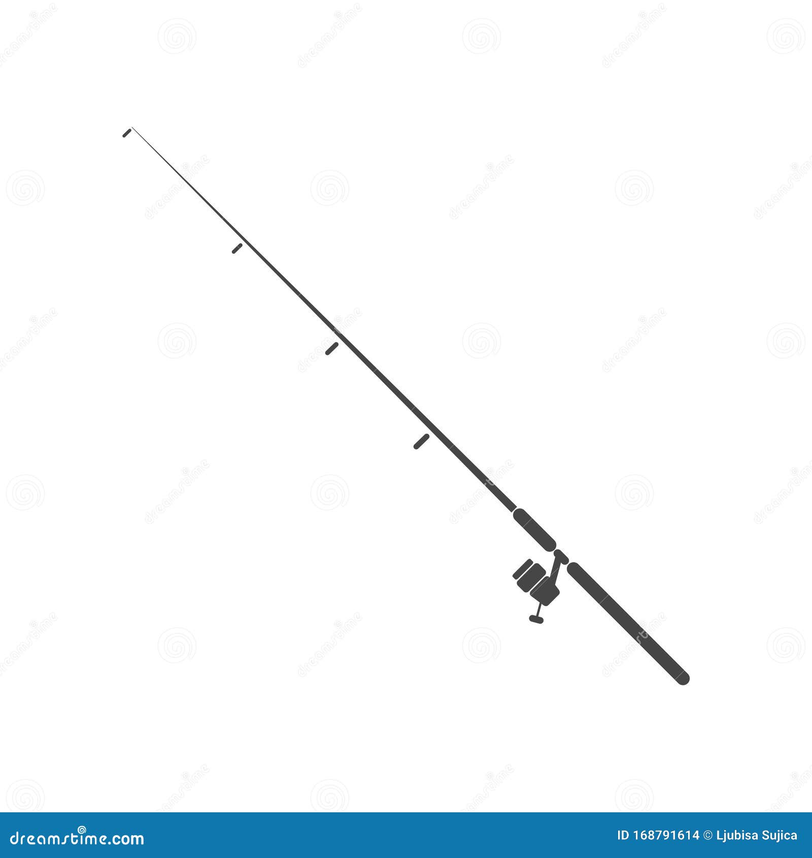Fishing rod - Illustration stock vector. Illustration of pursuit - 168791614