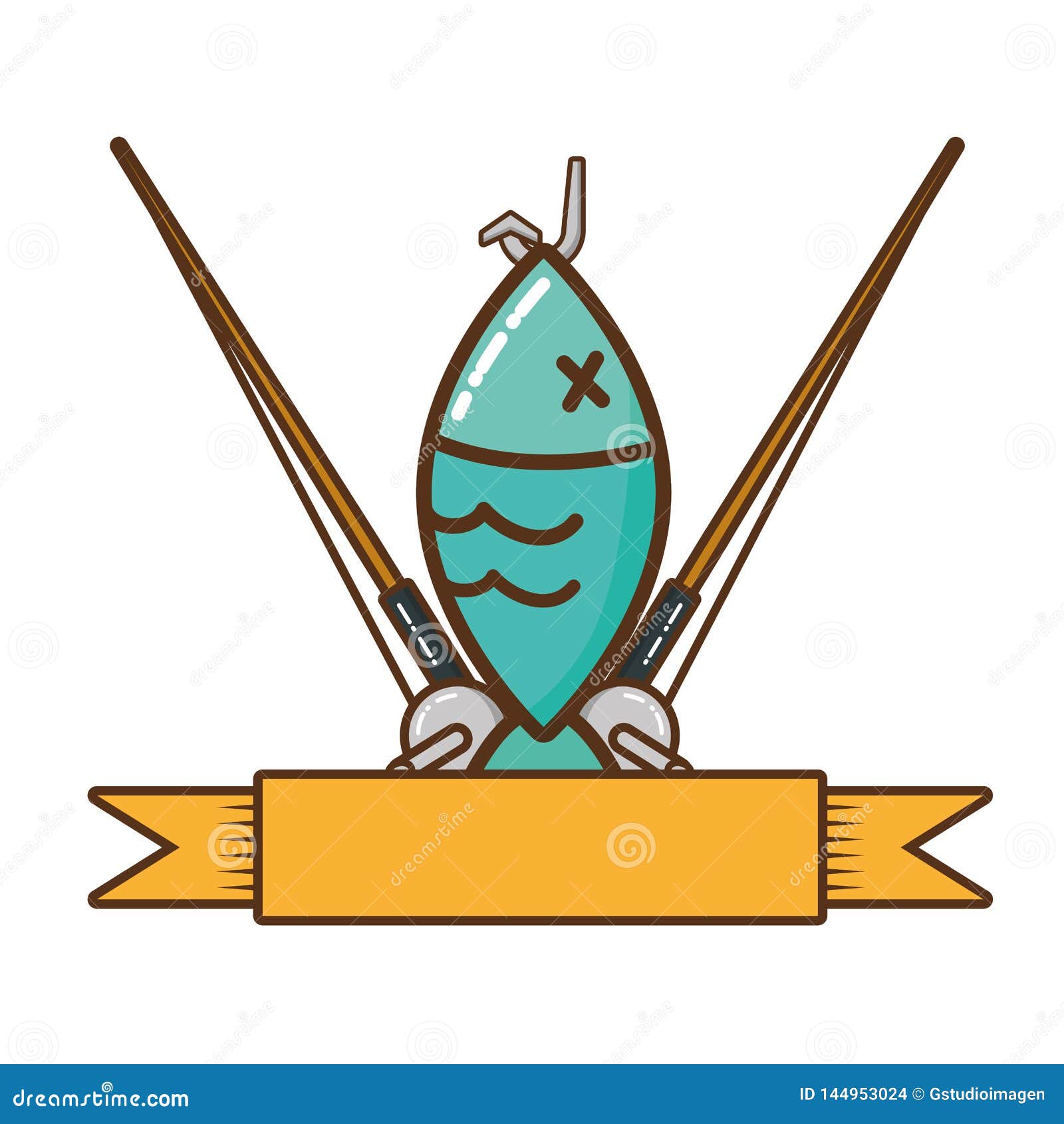 Download Fishing rod isolated icon stock vector. Illustration of ...