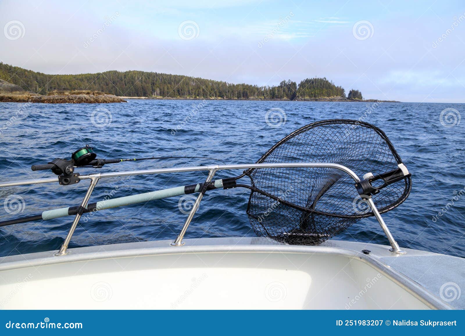 Fishing Rod Reel Holder Sport Fishing British Columbia Stock Image - Image  of pole, angling: 251983207