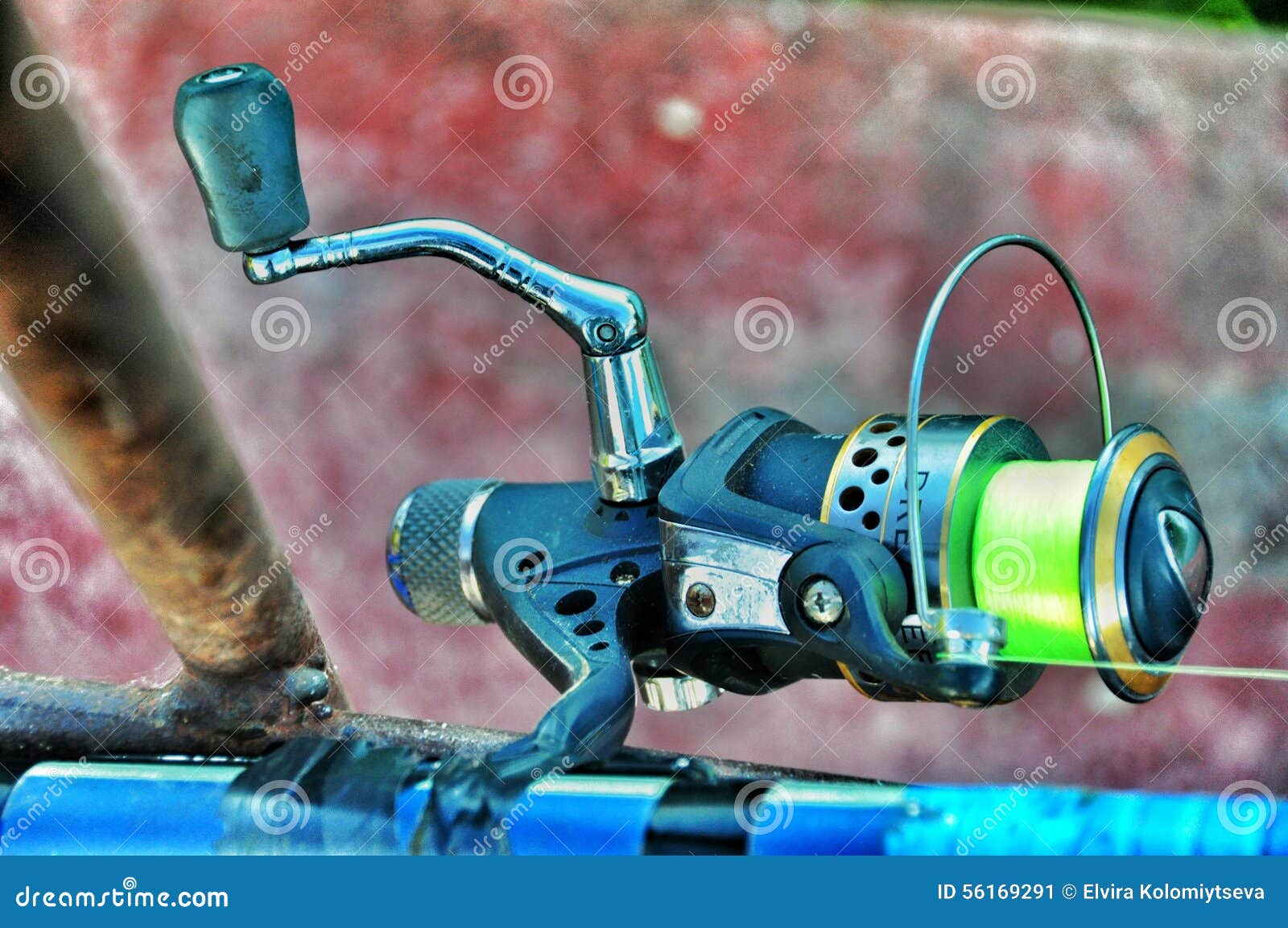 Fishing rod reel stock image. Image of activity, equipment 56169291