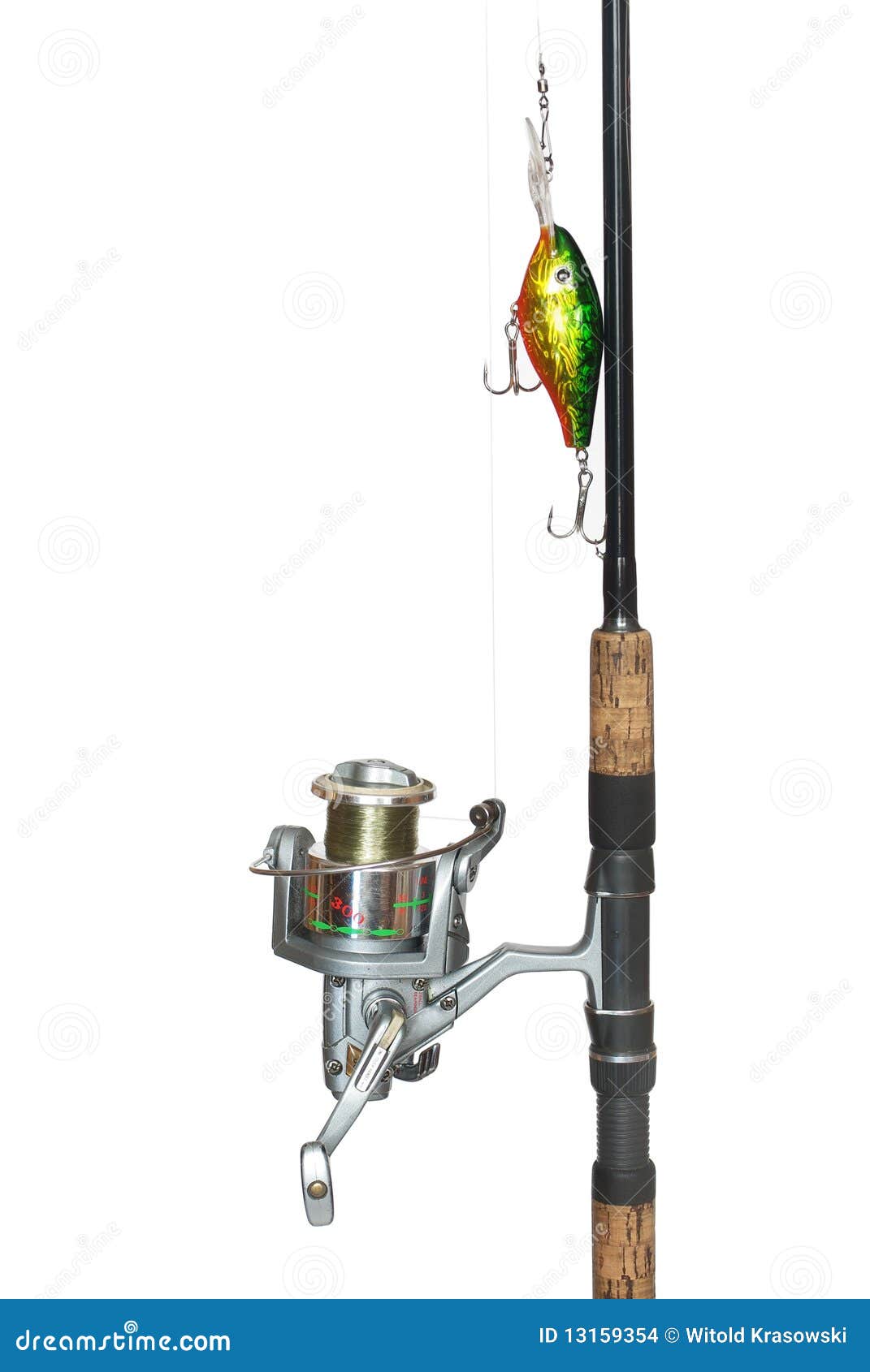 Fishing-rod from Spinning-wheel Stock Photo - Image of spinning, bait:  13159354