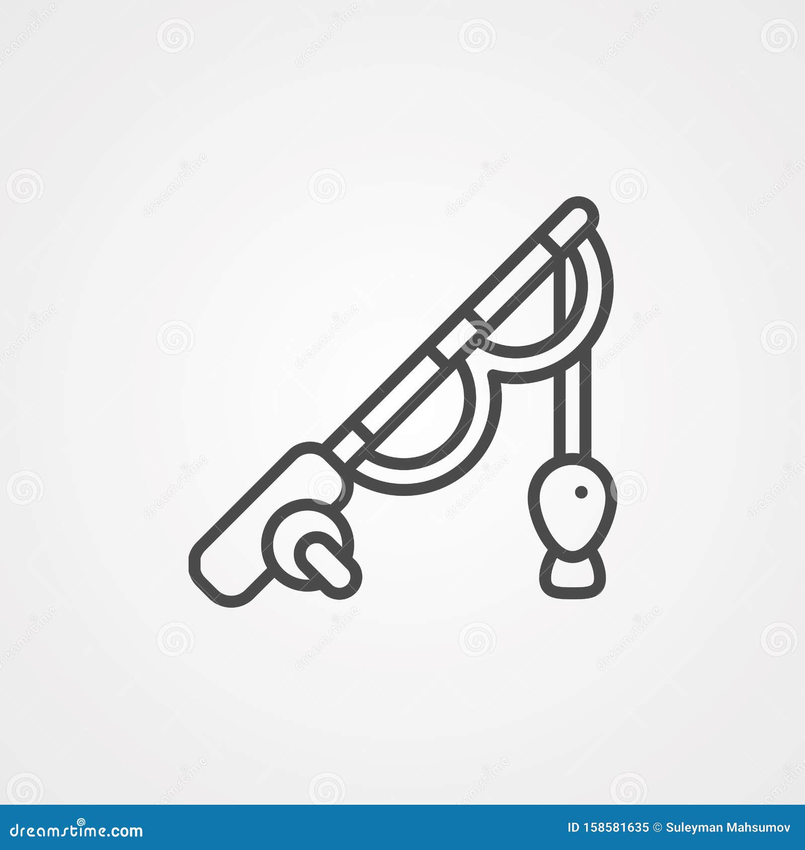 Download Fishing Rod Vector Icon Sign Symbol Stock Illustration ...