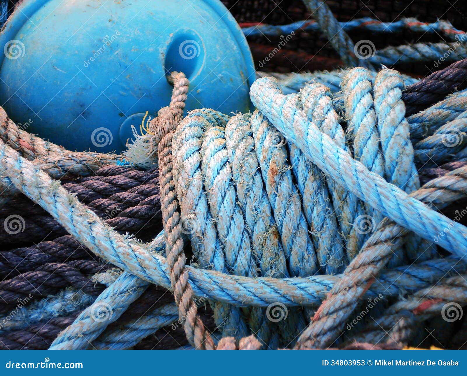 Fishing Rope with Cork and Knot Stock Image Image of outdoors, port 34803953