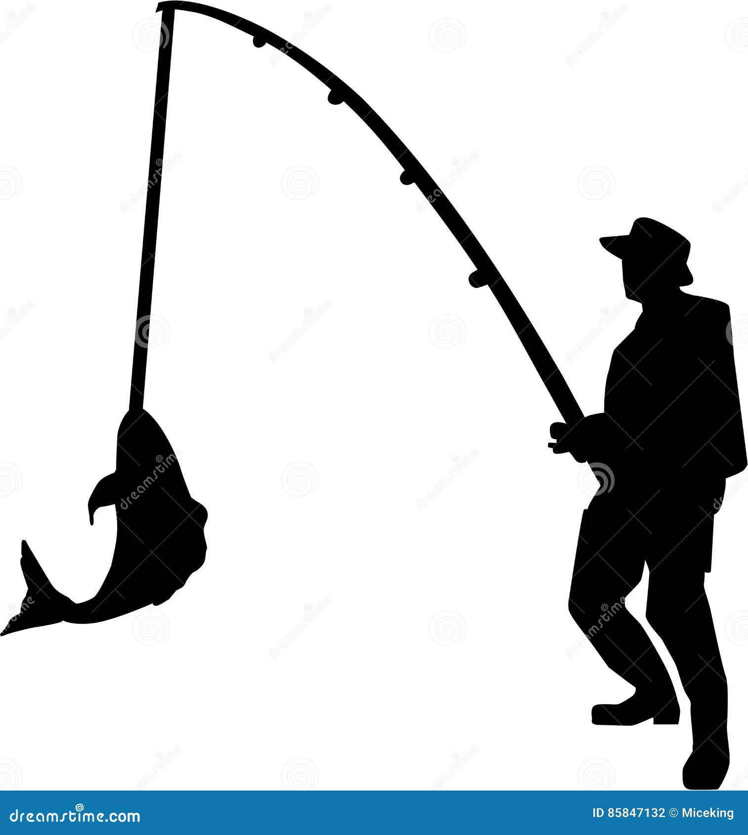 Download Fishing Silhouette Man Rod stock vector. Illustration of ...