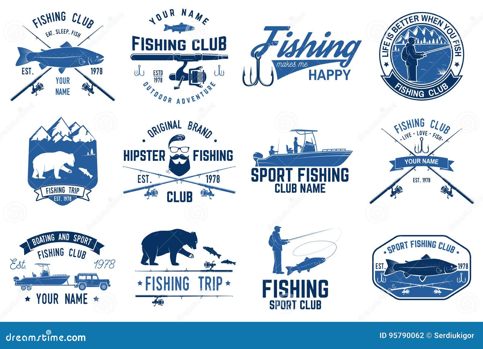 Download Fishing Sport Club. Vector Illustration. Stock Vector ...