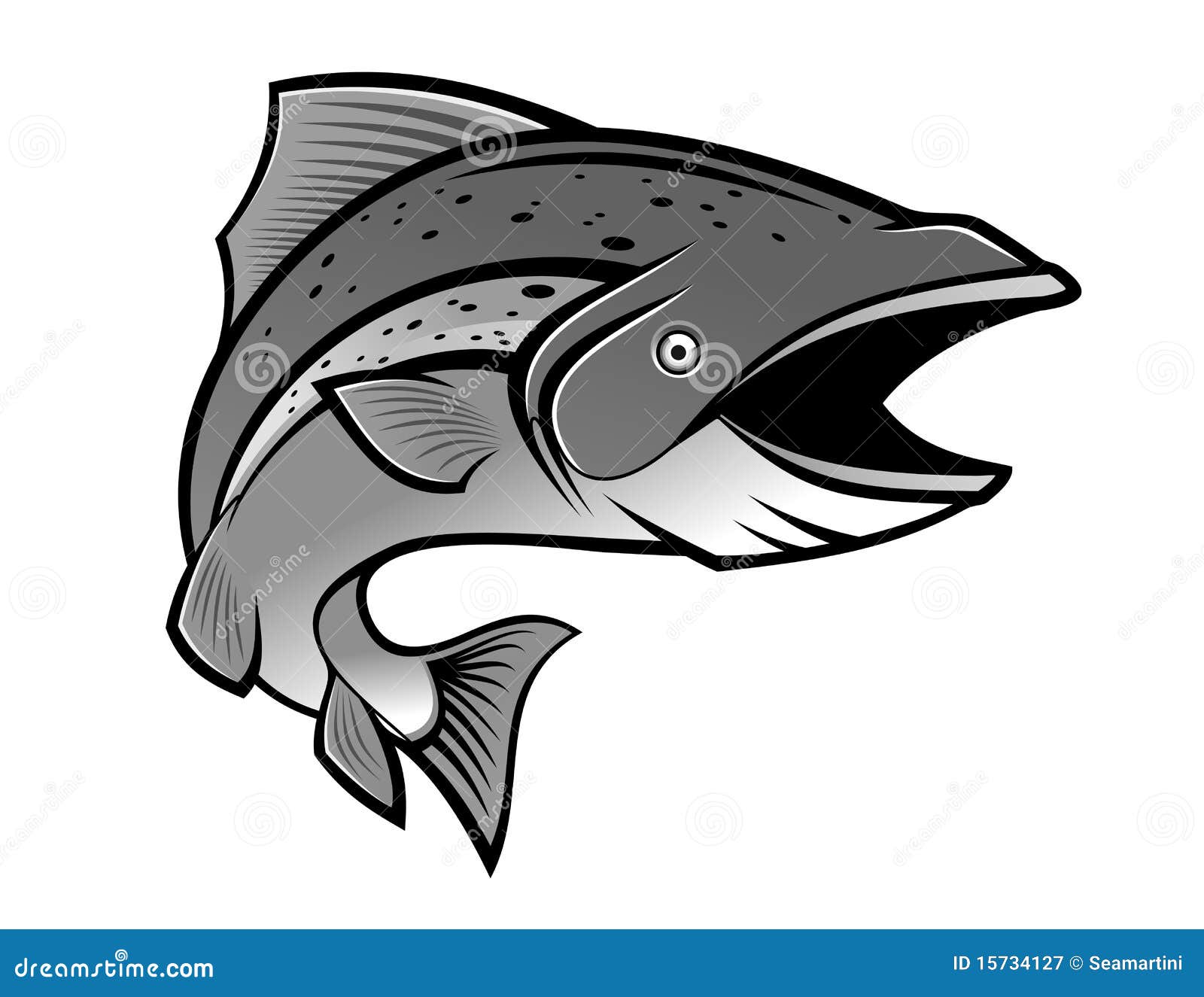 Download Fishing symbol stock vector. Illustration of large, curve ...