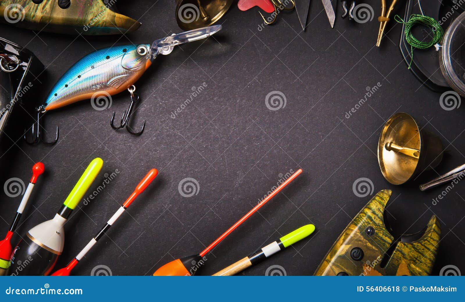 Fishing tackle stock photo. Image of season, bait, angler 56406618