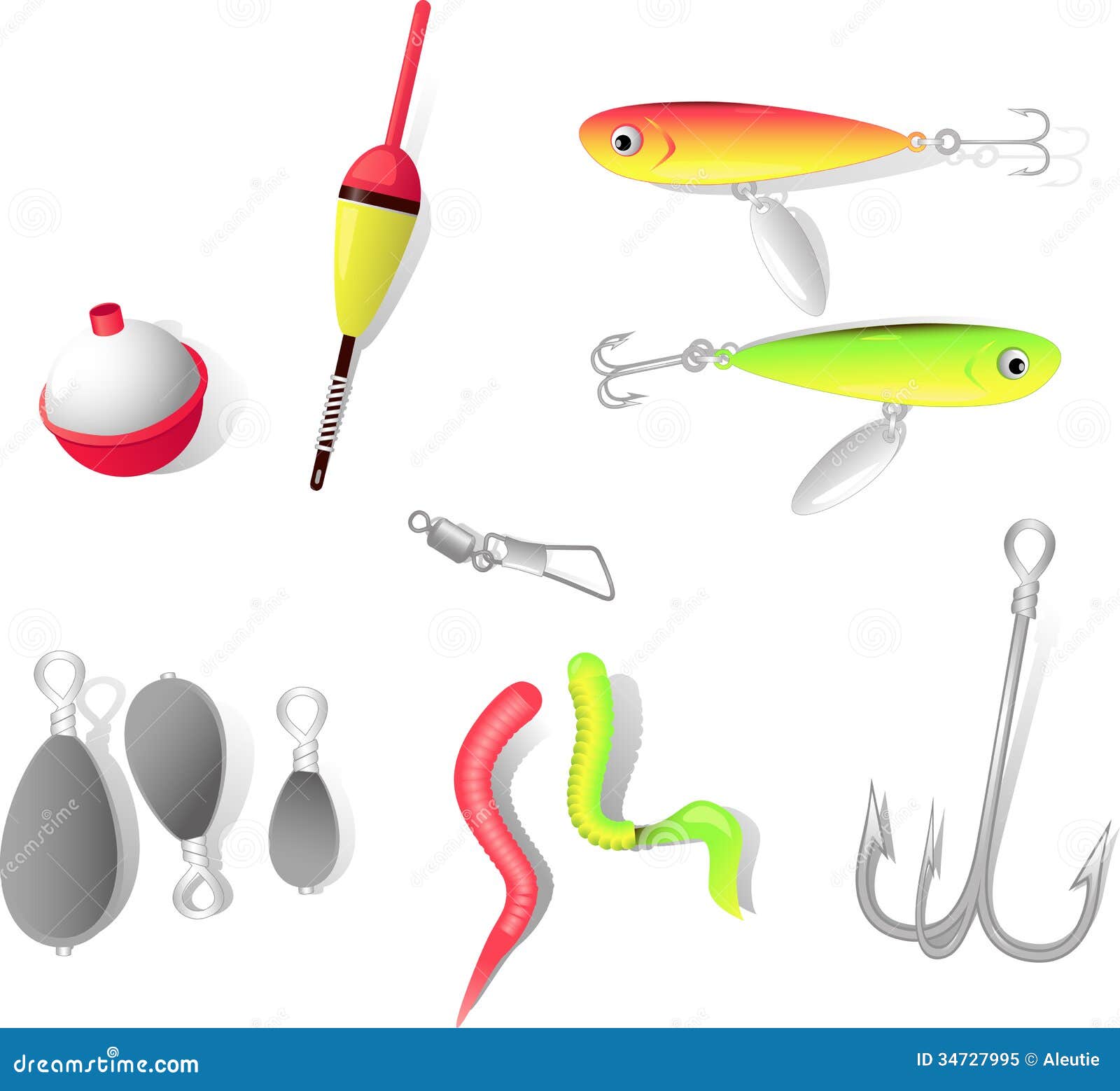 Fishing tackle stock vector. Illustration of fishing - 34727995