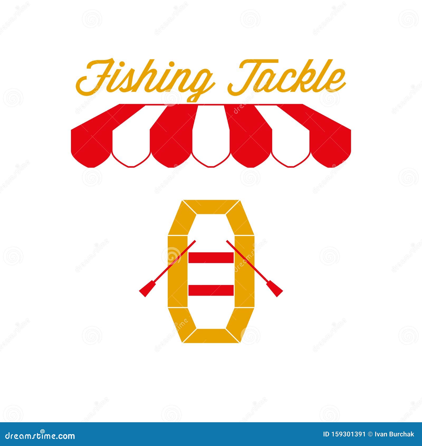 Download Fishing Tackle Shop Sign, Emblem. Red And White Striped ...