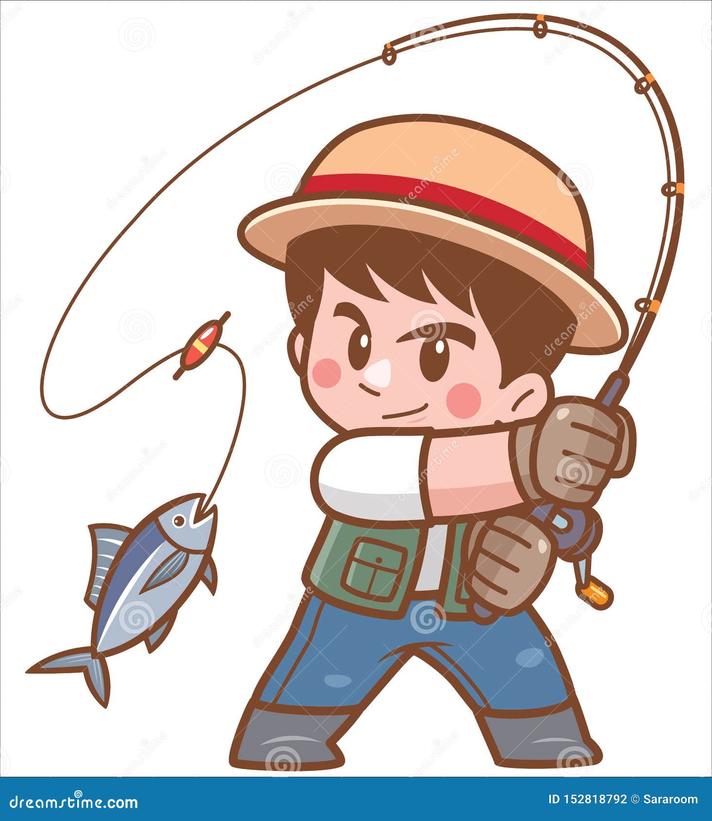 Fishing stock vector. Illustration of cartoon, sport 152818792