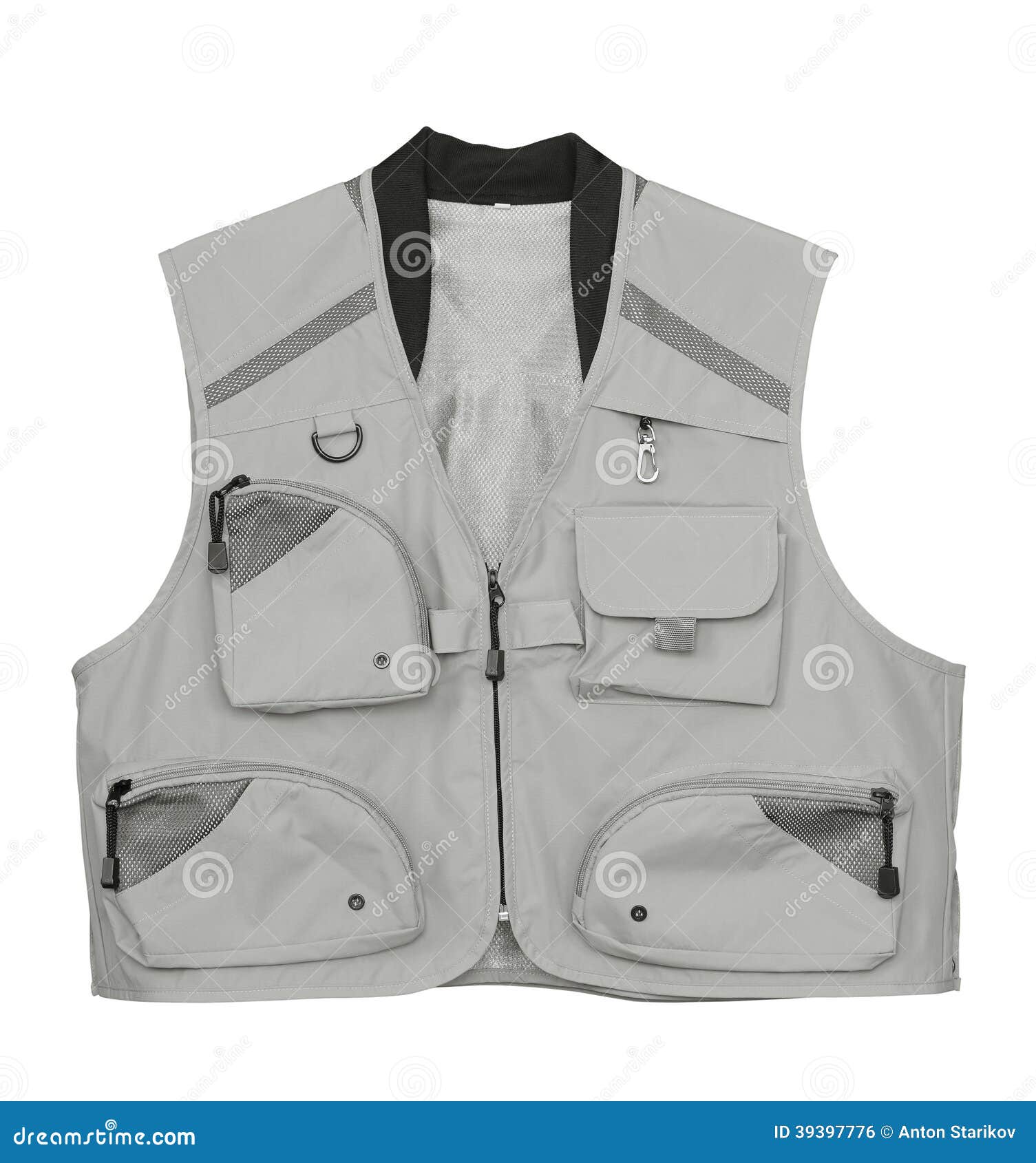 Fishing vest stock photo. Image of hobbies, grey, fashion - 39397776