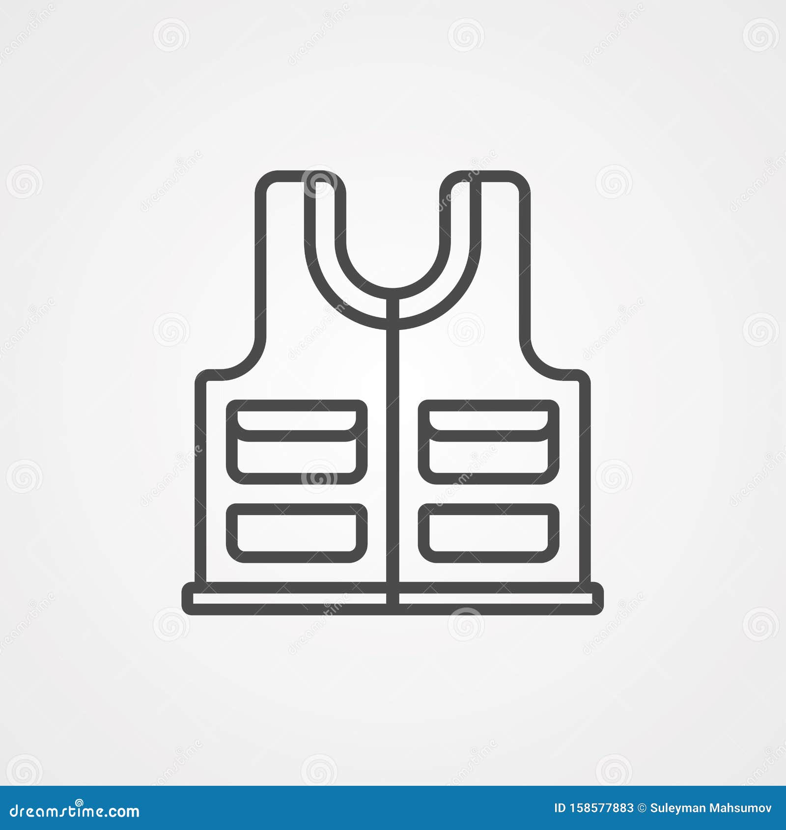 Download Fishing Vest Icon Sign Symbol Stock Illustration ...