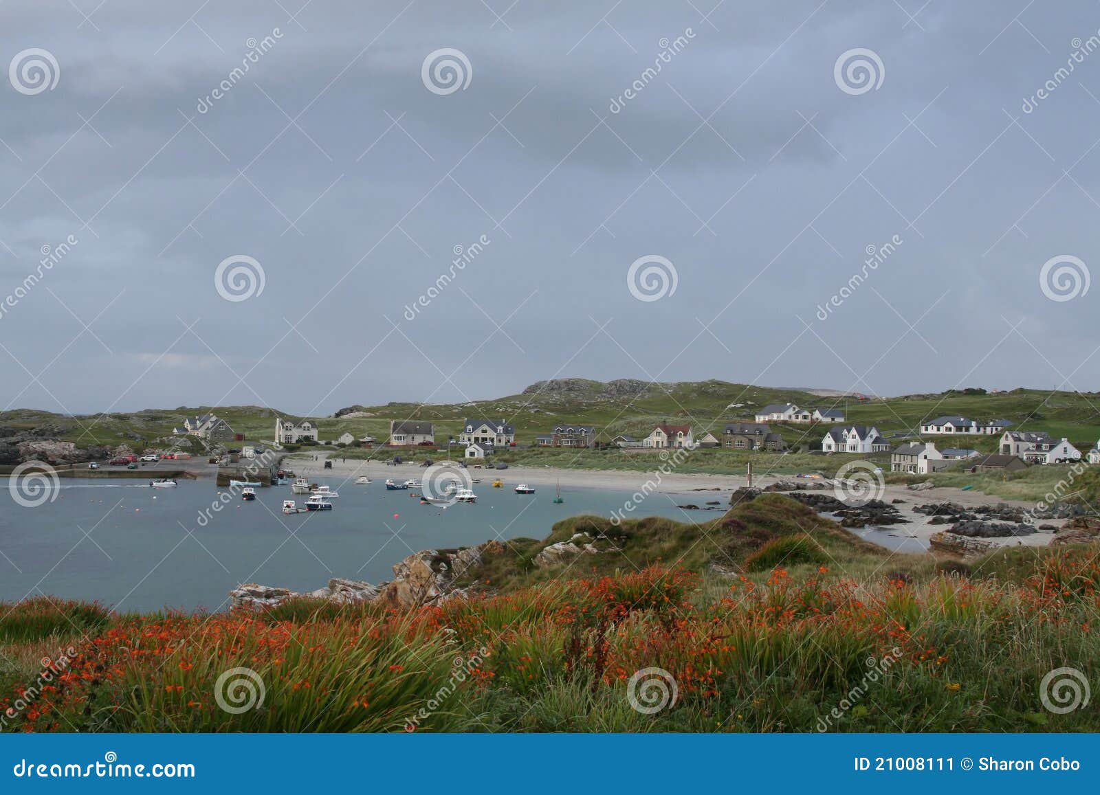 Fishing Village, Donegal County, Ireland Stock Image Image of scenics