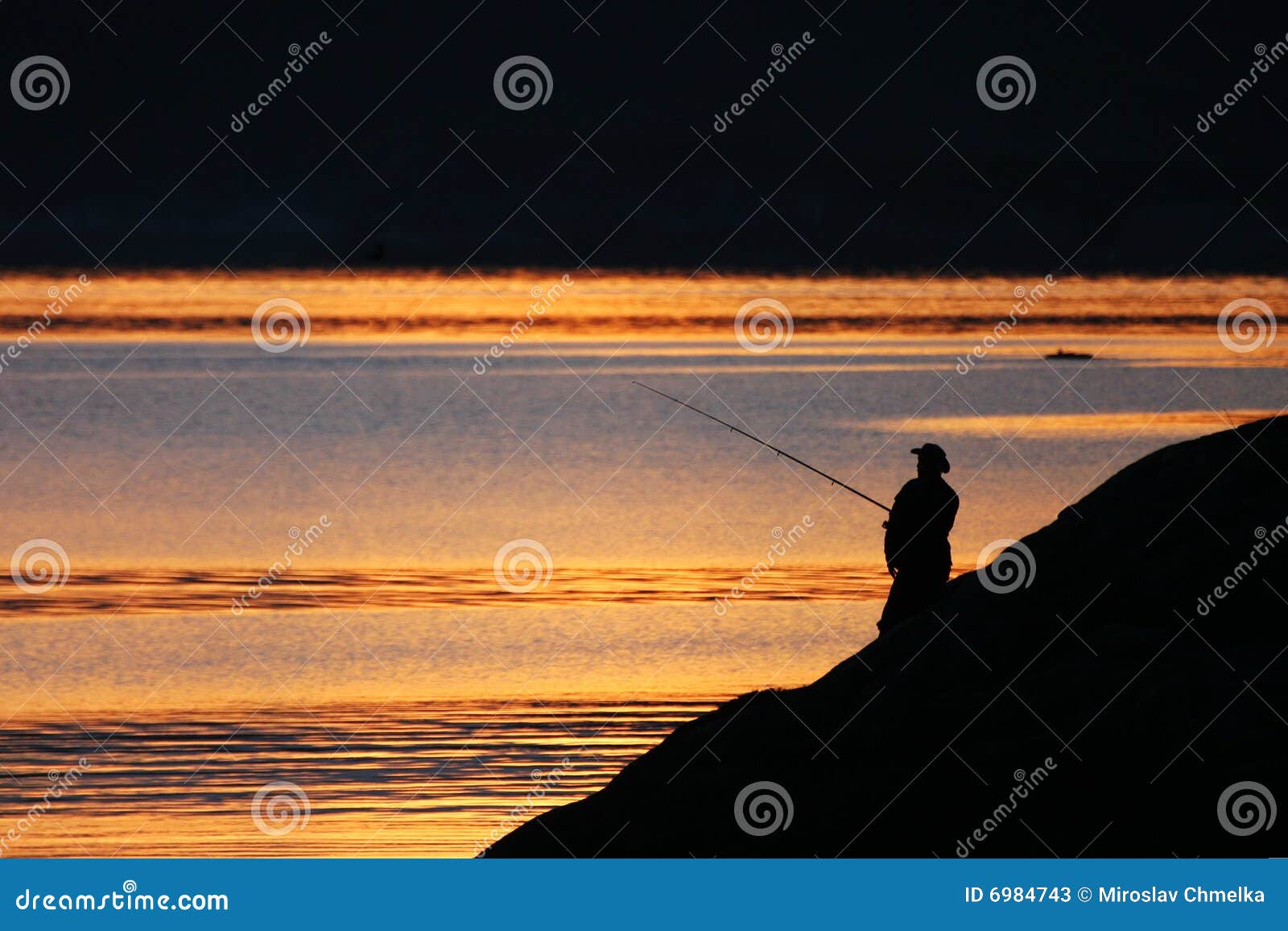 fishman and sunset