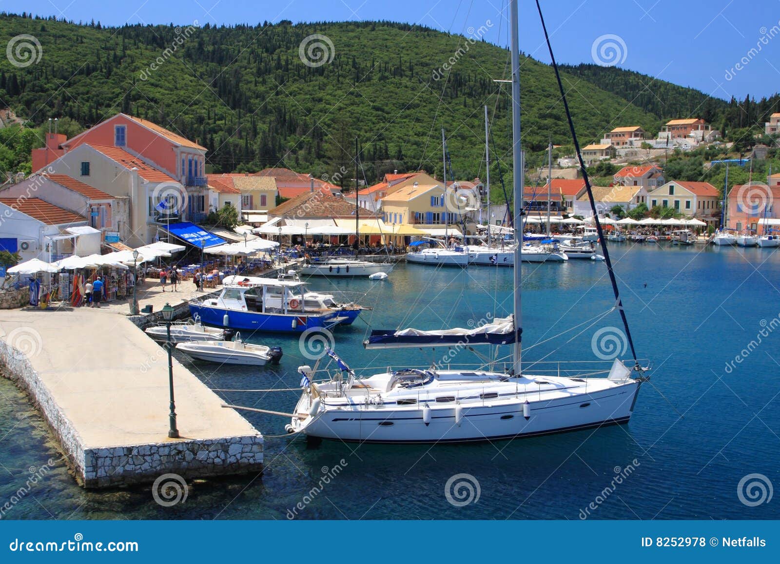 Fiskardo on the Greek Island of Kefalonia Stock Photo Image of